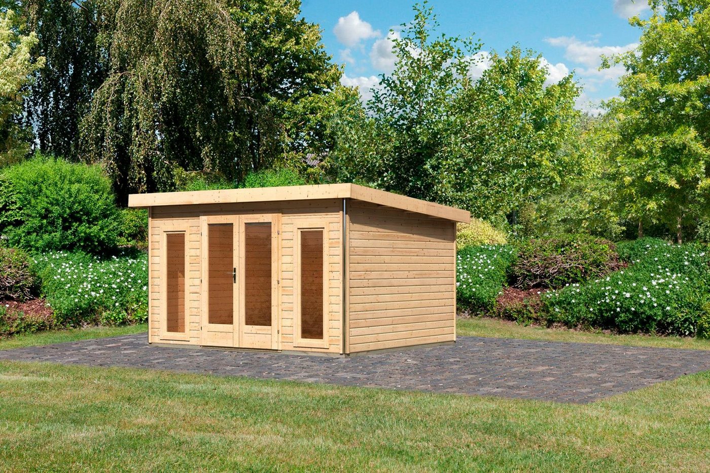 Thumbnail - Karibu Gartenhaus Rabensee 2, BxT: 406x331,50 cm, naturbelassen