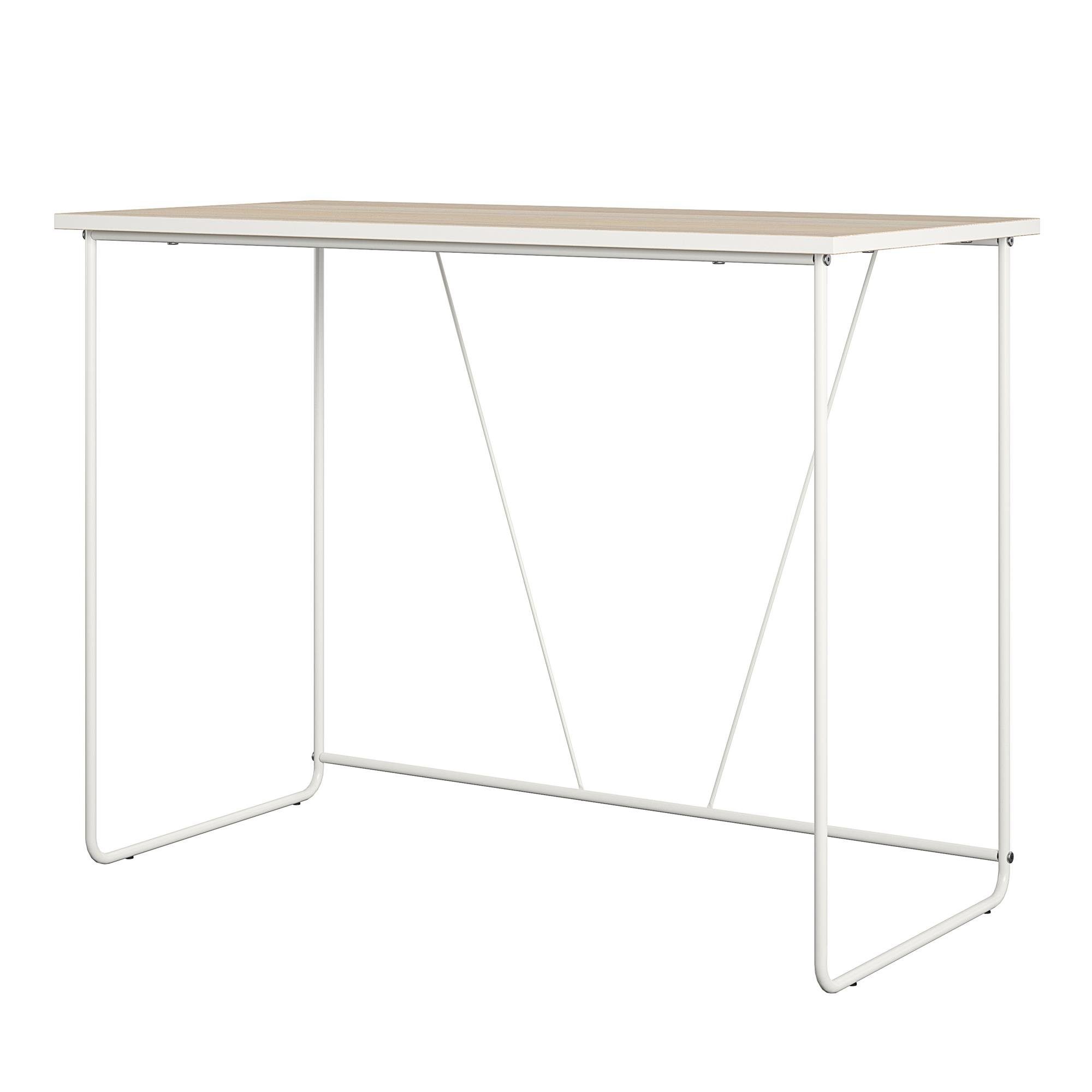 loft24 Schreibtisch Dante - Arbeitstisch Bürotisch Computertisch PC Tisch Schreibpult, Tischplatte in Holzoptik, Metallgestell, Breite 101 cm