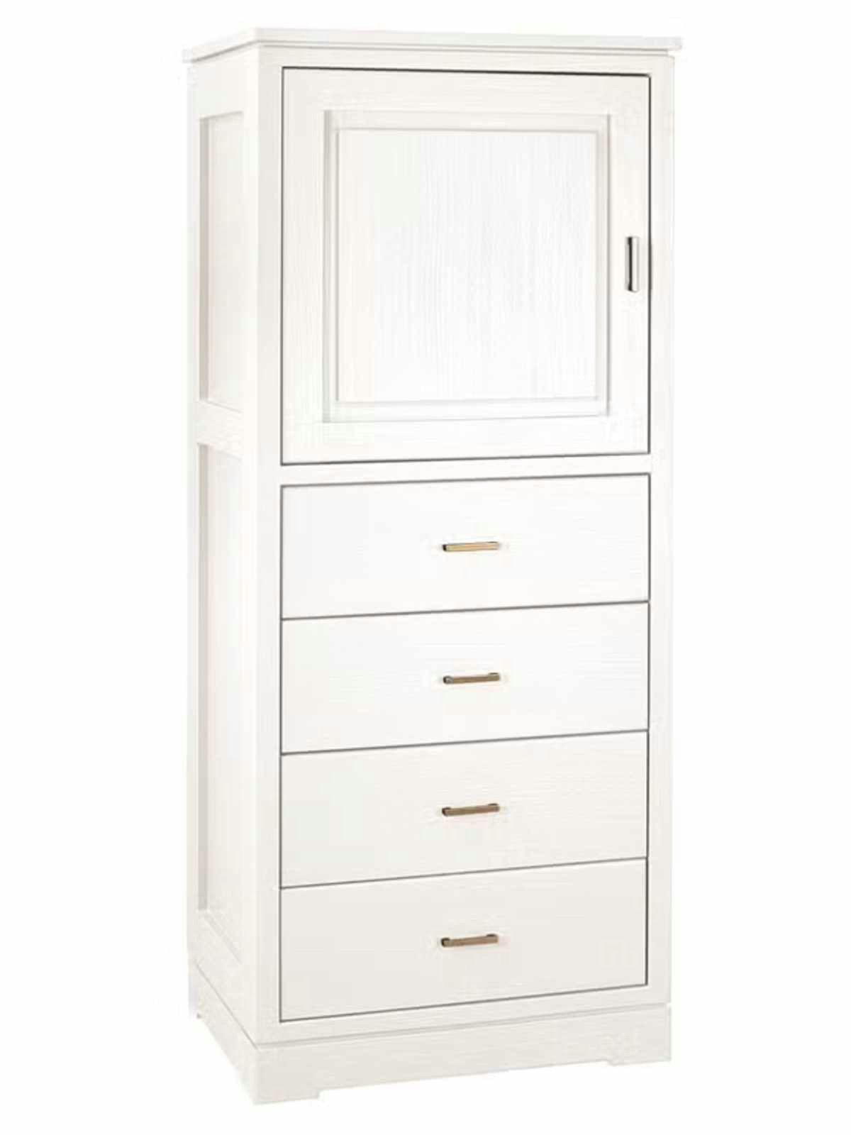 Casamia Highboard Highboard Casaventi 1-türig 4 Schubladen Pinie Massivholz