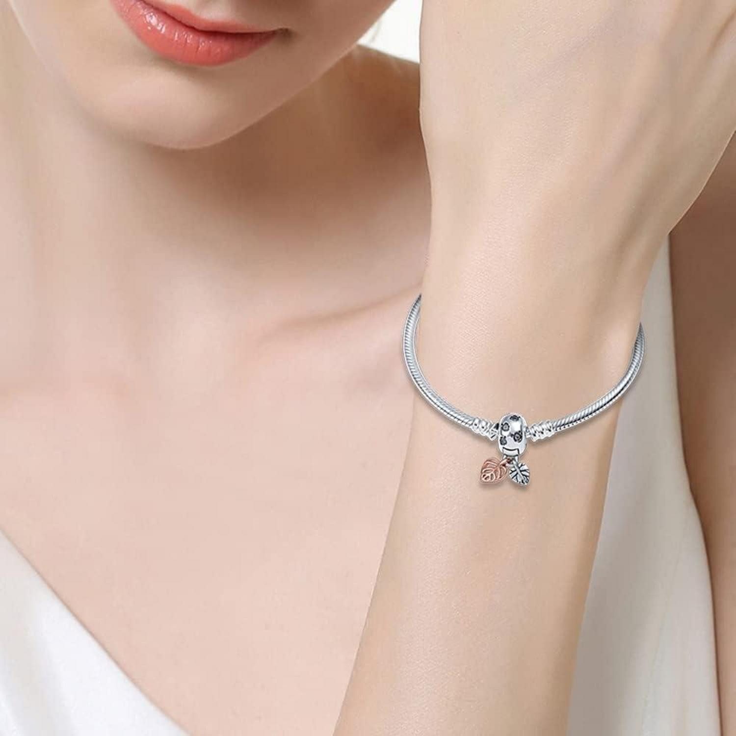 LuxusKollektion Gliederarmband Armband Damen Schlangen Kugelverschluss 925 Silber SL-257 7.1 in 18 cm