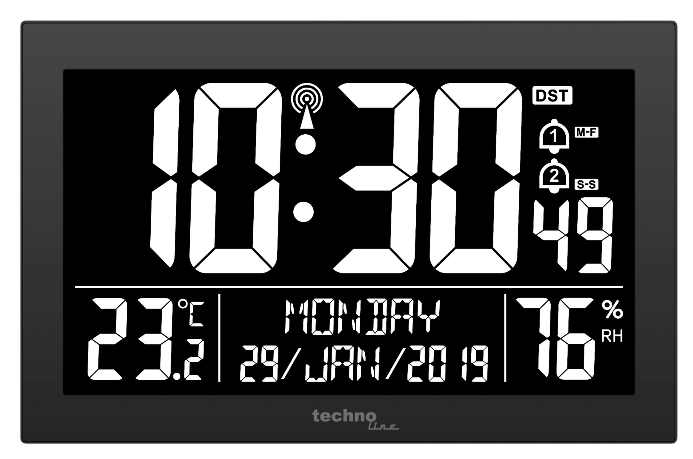 technoline Funkwanduhr WS 8017 (mit Temperatur- günstig online kaufen