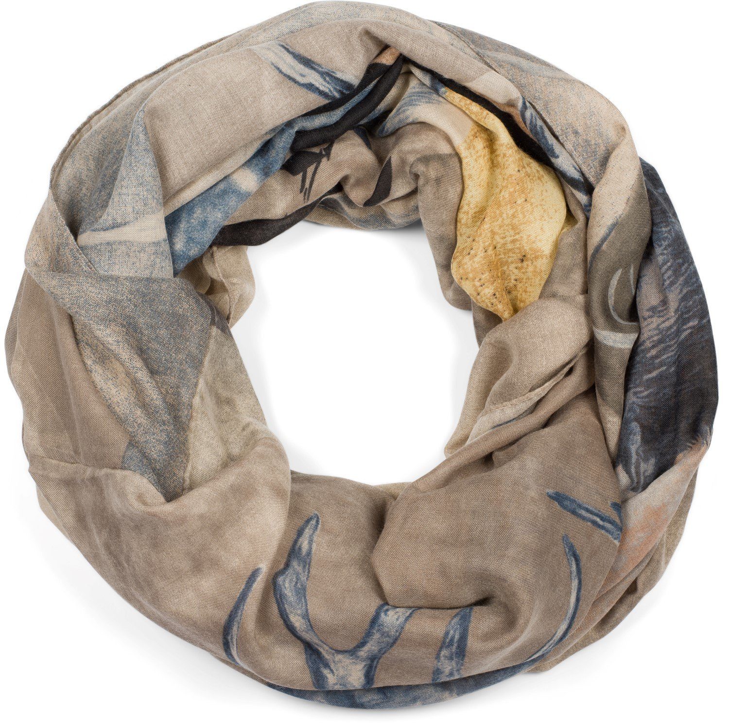 Loop Loop Schal mit Hirsch Print