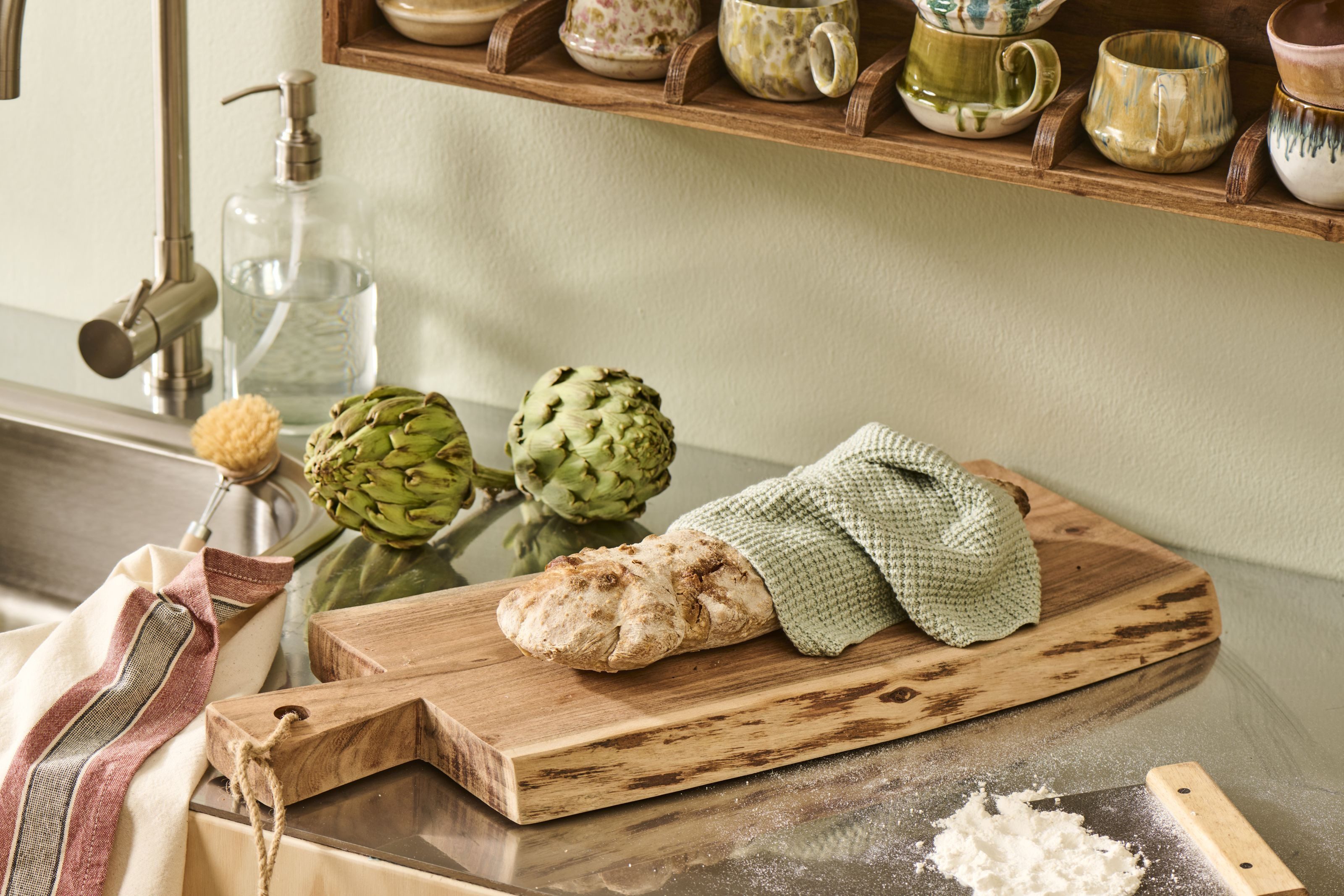 Ib Laursen Schneidebrett Ib Laursen - Schneidebrett Servierbrett Küchenbrett Holz Unika