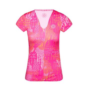 BIDI BADU Tennisshirt Bella 2.0 Tennisshirt mit V-Ausschnitt für Damen in Pink
