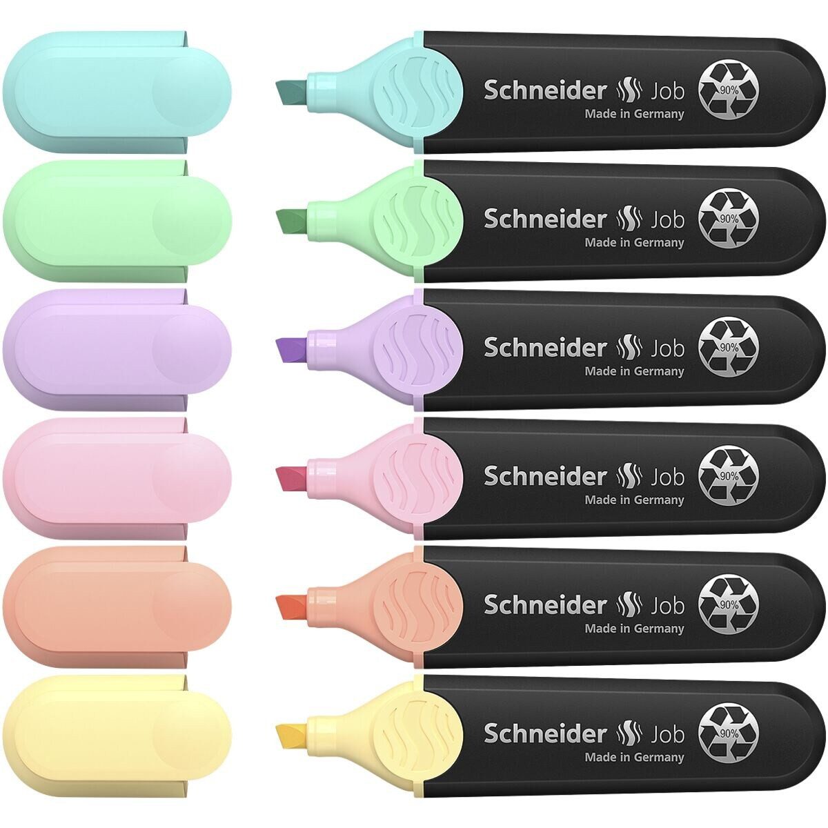 Schneider Marker Job Pastell, (6-tlg), Textmarker in Pastellfarben, im Kunststoffetui