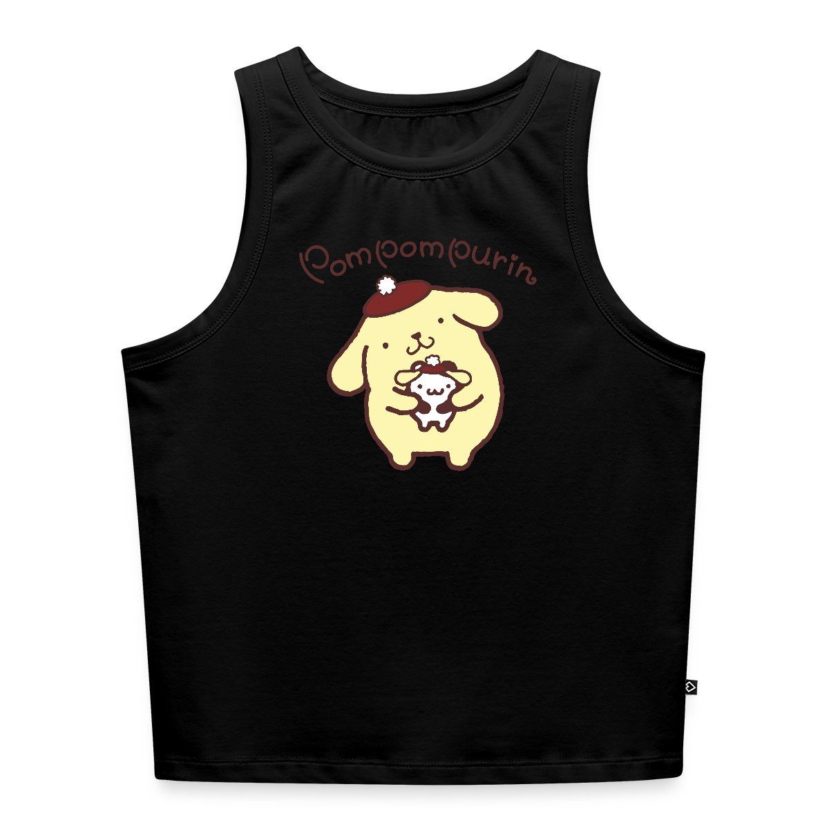 Spreadshirt T-Shirt Pompompurin & Muffin Verkleidet Frauen Cropped Tank Top (1-tlg)