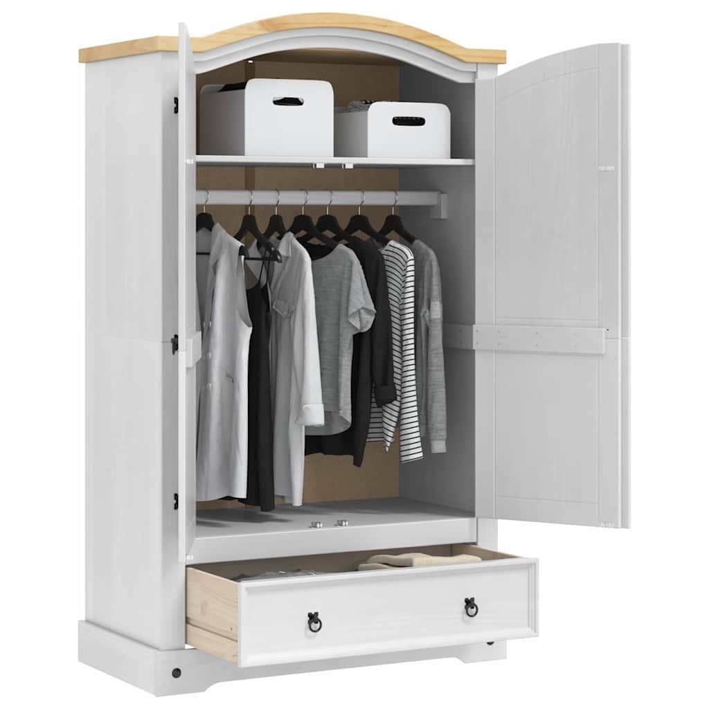 vidaXL Kleiderschrank Kleiderschrank CORONA Weiß 101 x 52 x 170 cm (1-St)