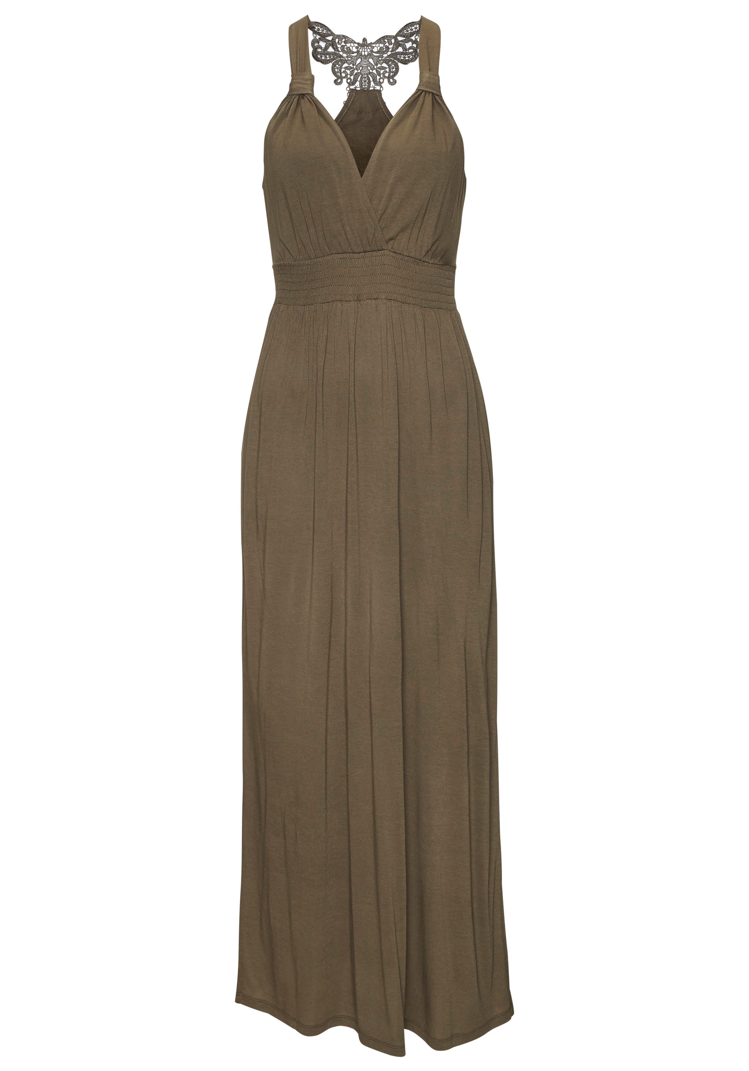 LASCANA Maxikleid mit Häkel-Detail am Rücken, Sommerkleid. € 59,99