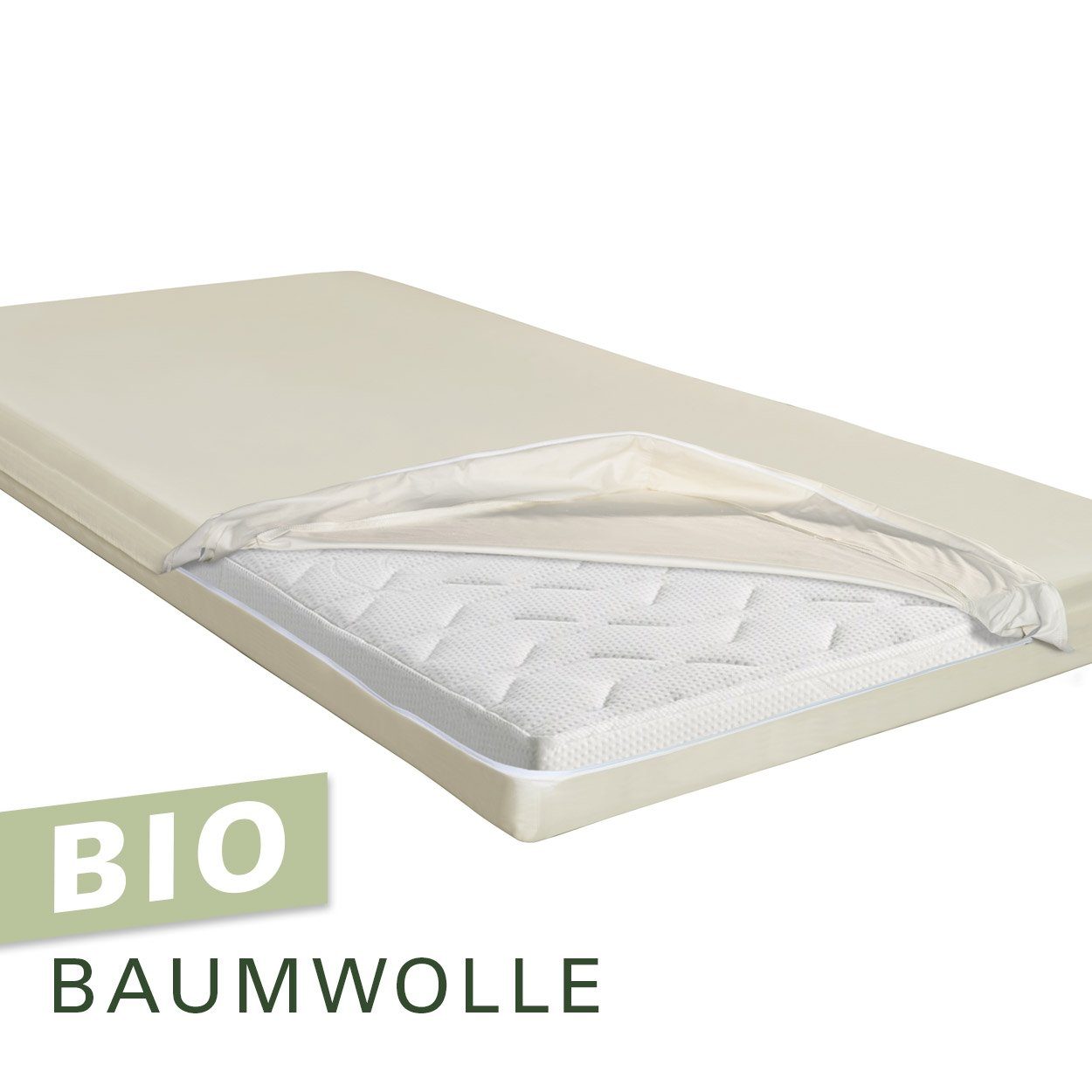 Encasing Bio Cotton Softsan, Milbenschutzbezug für Boxspring Topper