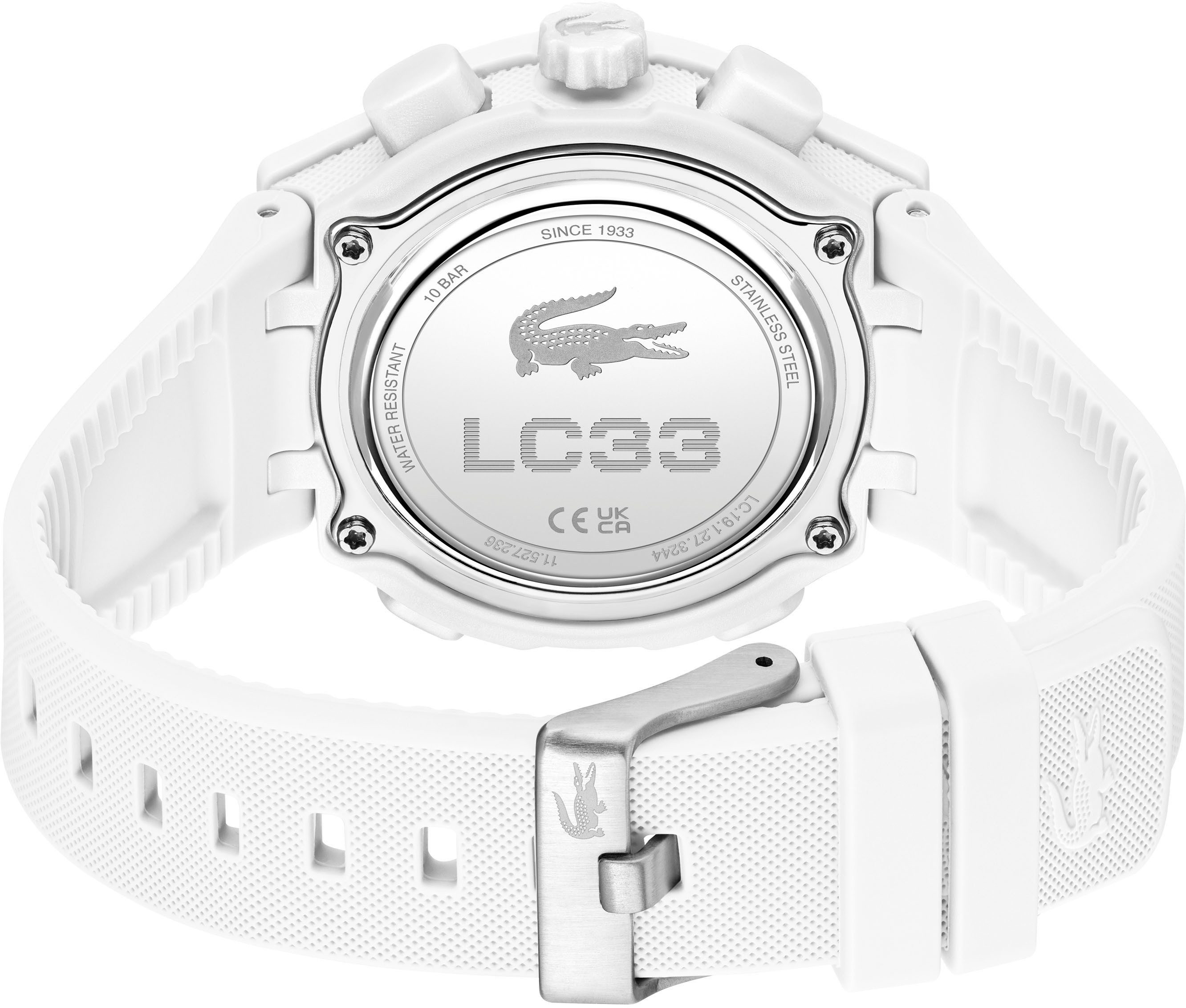 Lacoste Digitaluhr LC33 2001430, Armbanduhr, Damen, Herren, Silikonarmband,analog,digital,Stoppfunktion