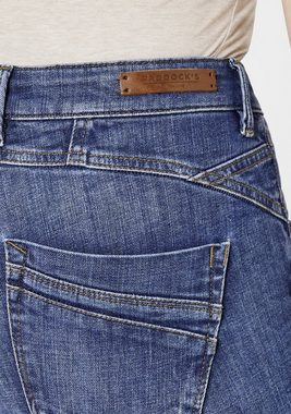 Paddock's Skinny-fit-Jeans LUCY Skinny-Fit Röhrenjeans mit Handwork & 3D Falten Effekt