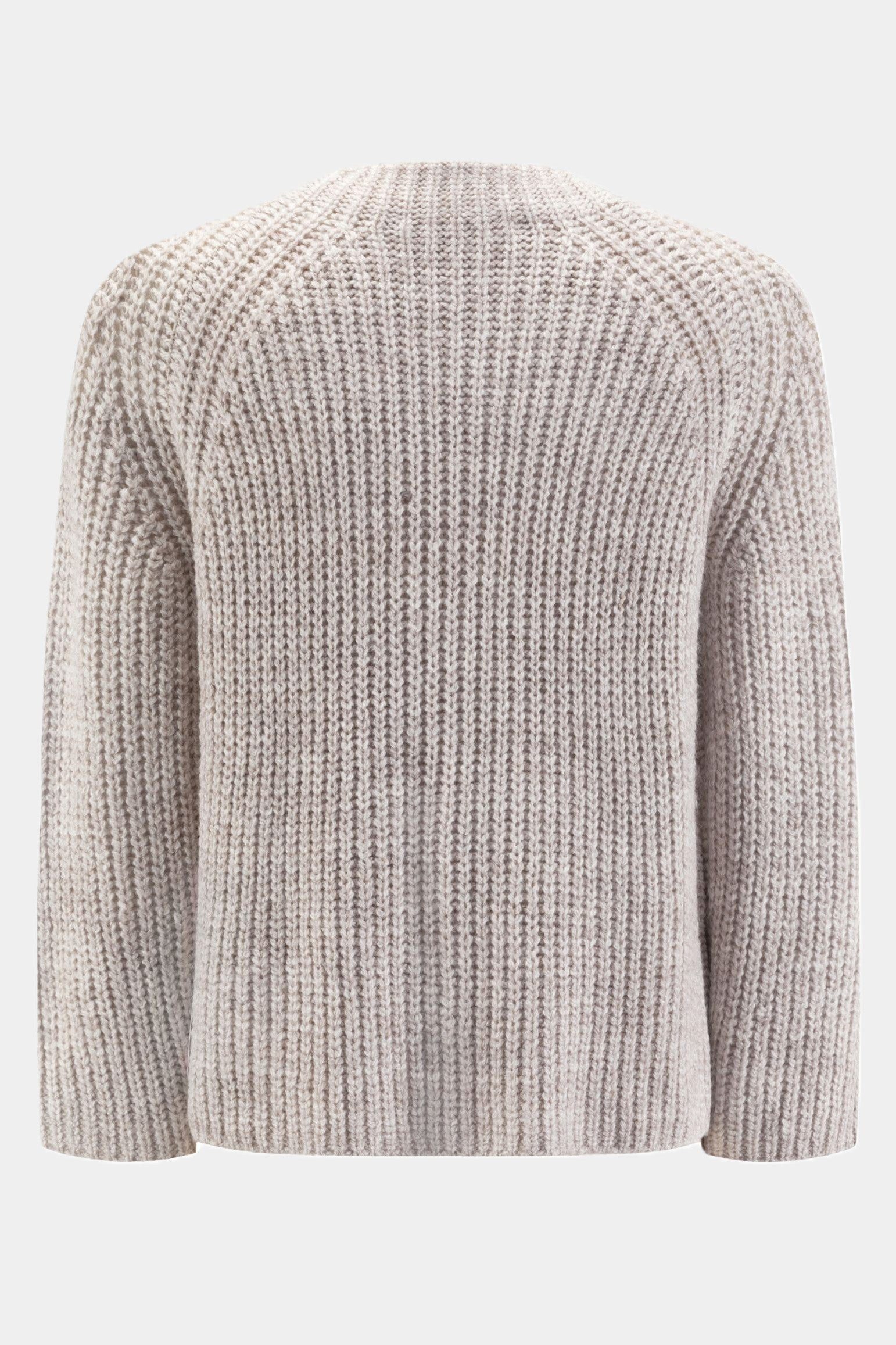 six-o-seven Strickpullover Six-o-Seven Grobstrickpullover mit Rundhals - KITT