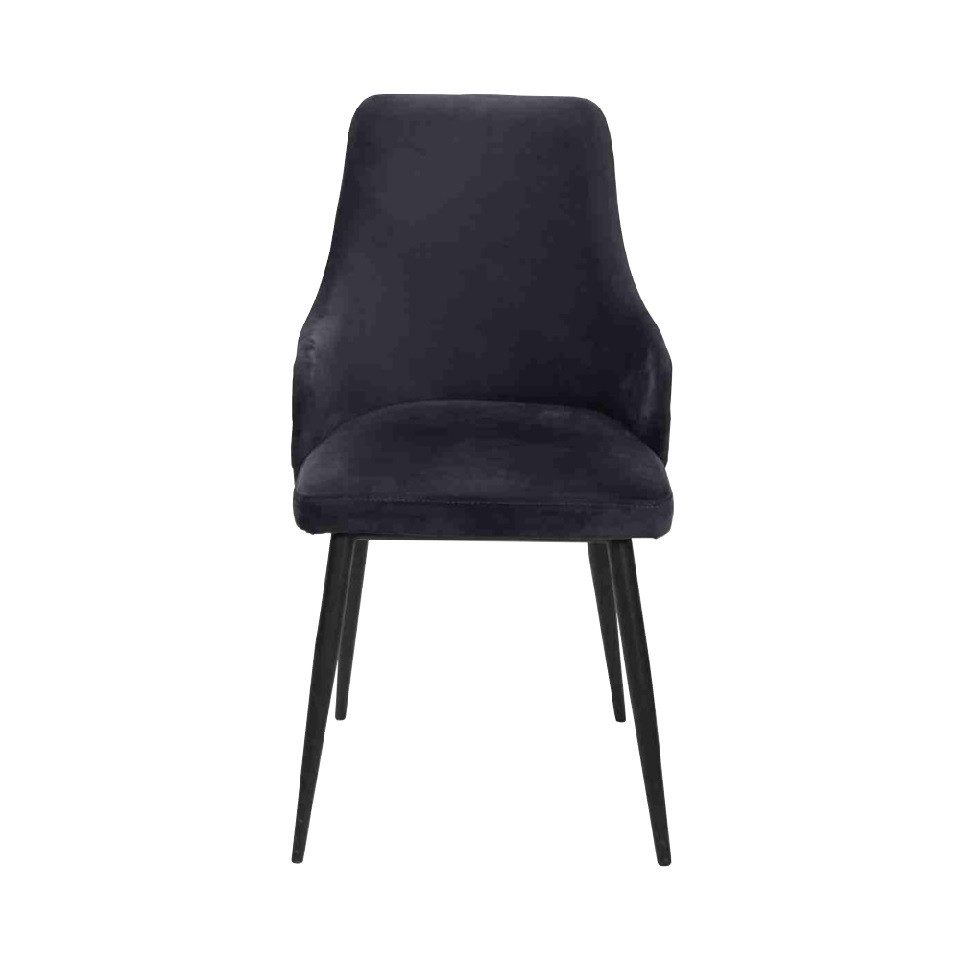 Xlmoebel Polsterstuhl Schwarzer Designerstuhl mit Holzrahmen und komfortabler Polsterung (1 St), Hergestellt in Europa