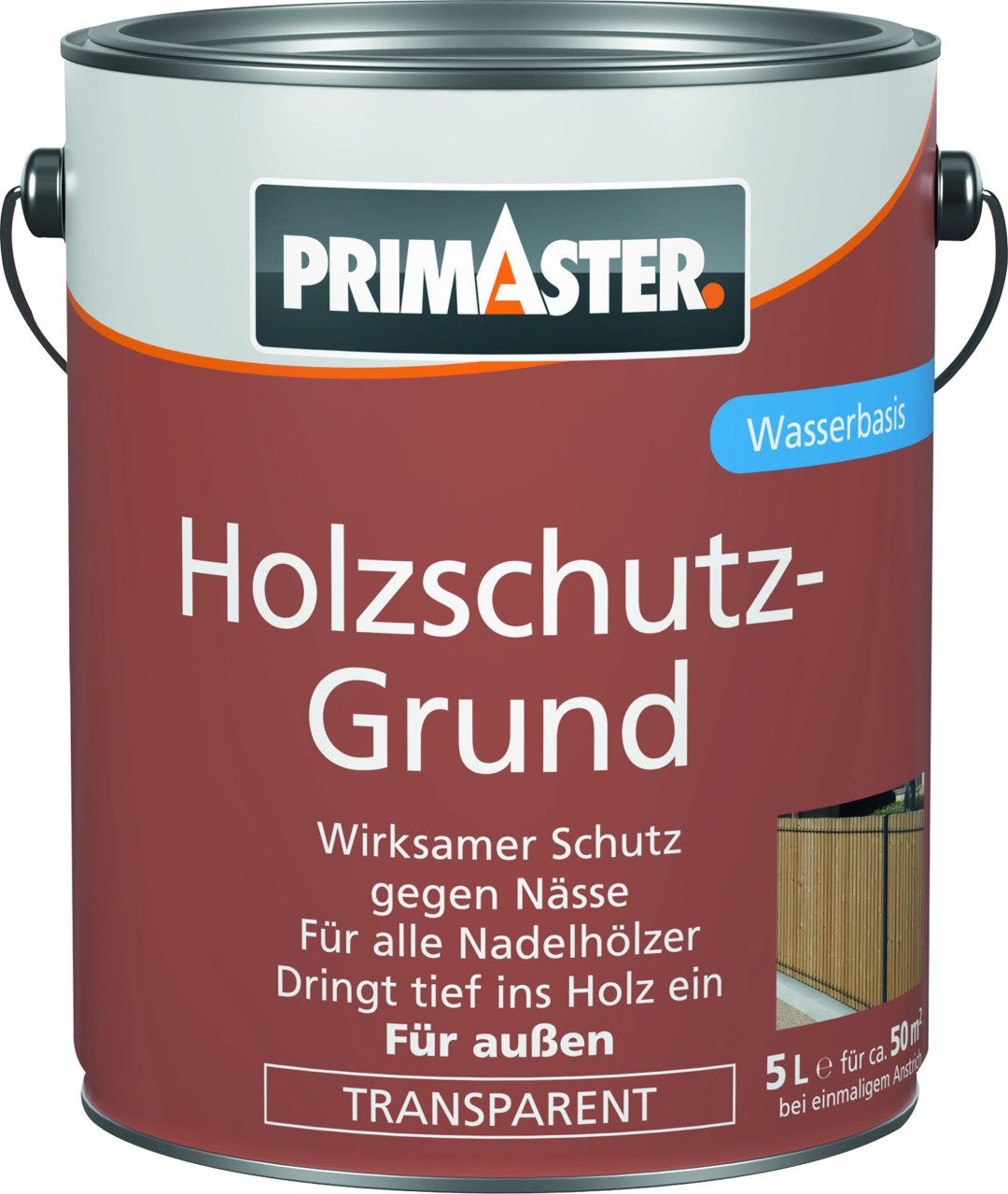 Primaster Holzschutzlasur Primaster Holzschutz-Grund 5 L farblos