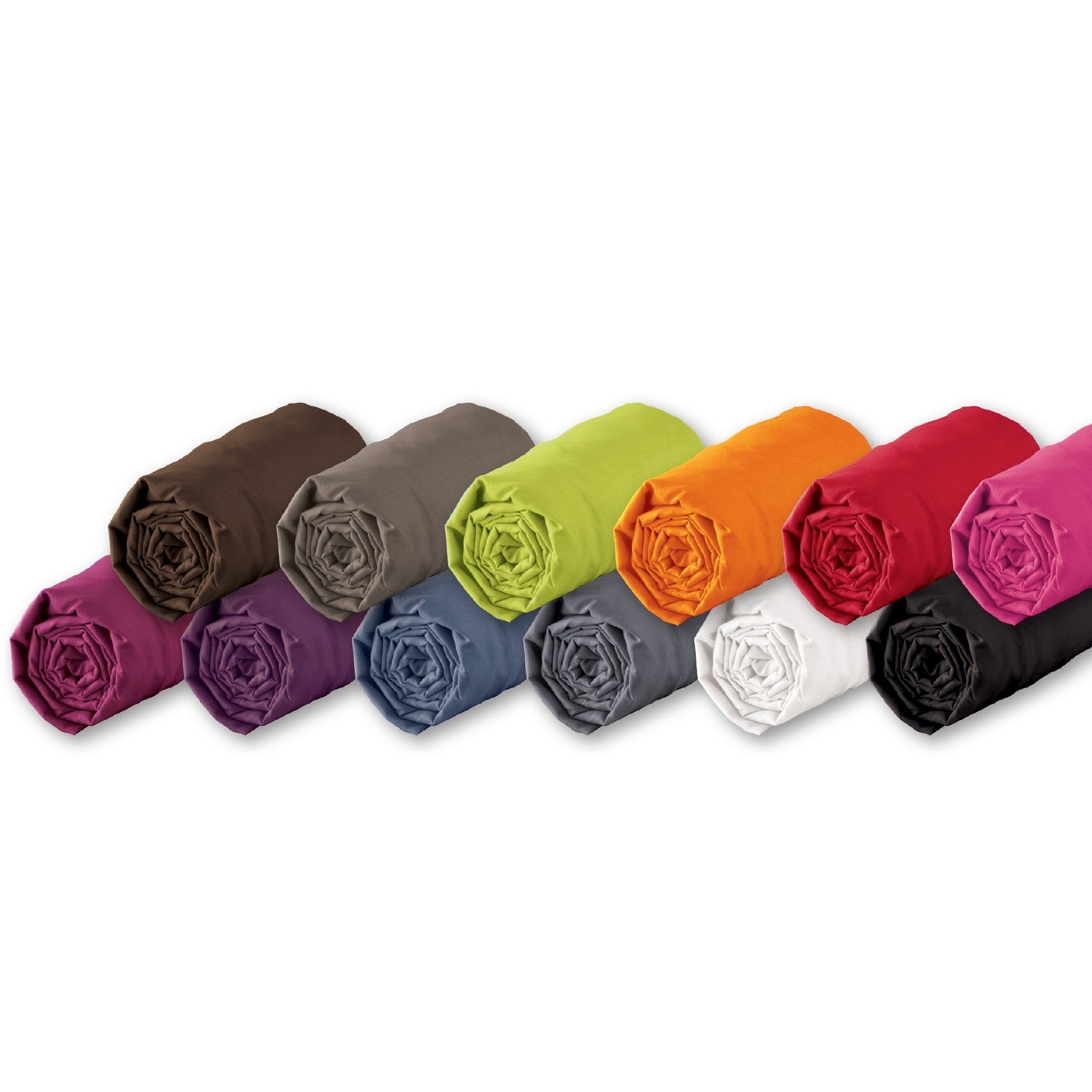 Douceur d'intérieur Spannbettlaken, Polyester, Gummizug: Mit Gummizug, (1 Stück), angenehmes Material