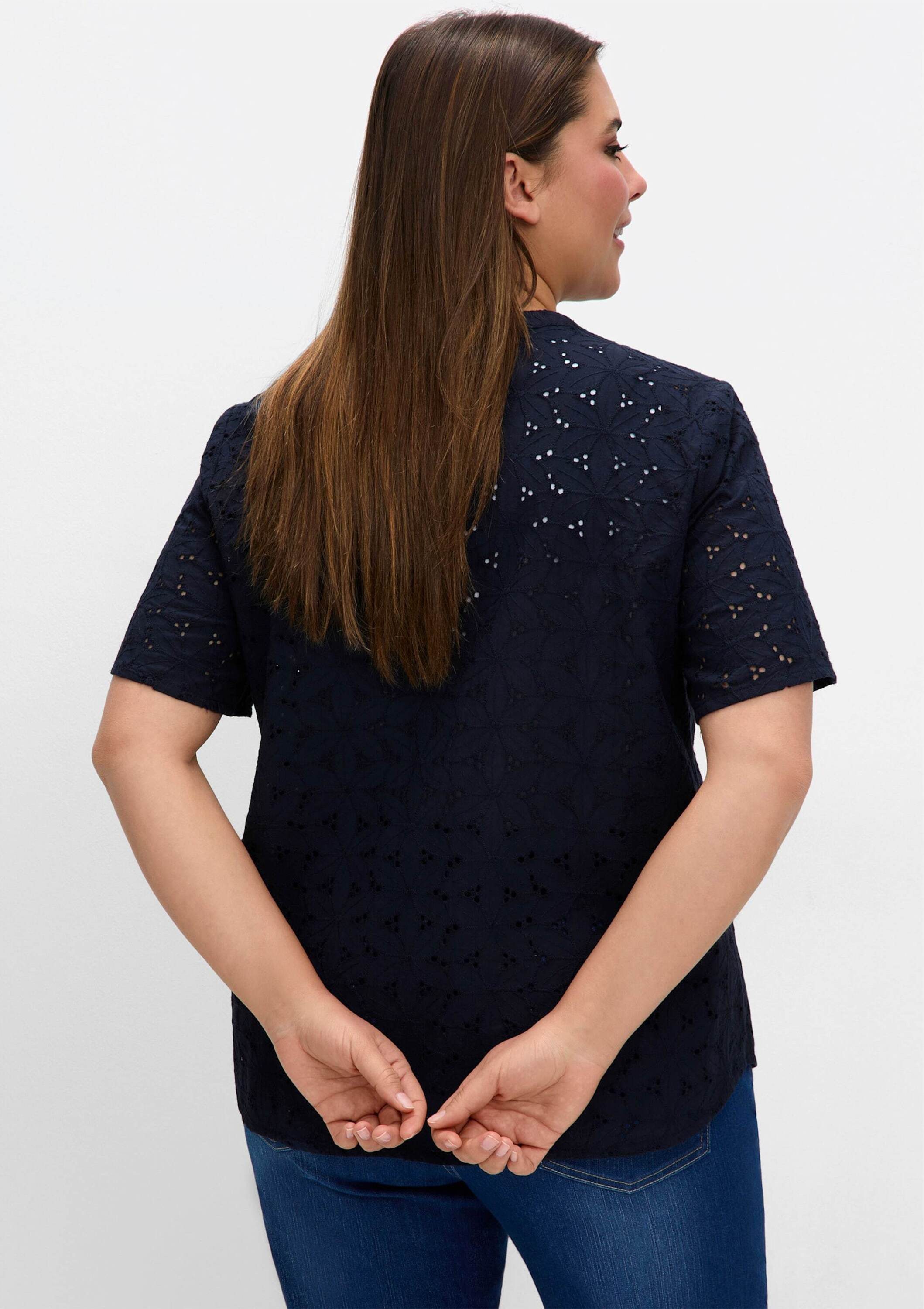 Sheego Klassische Bluse Kurzarm-Bluse Kurzarm günstig online kaufen