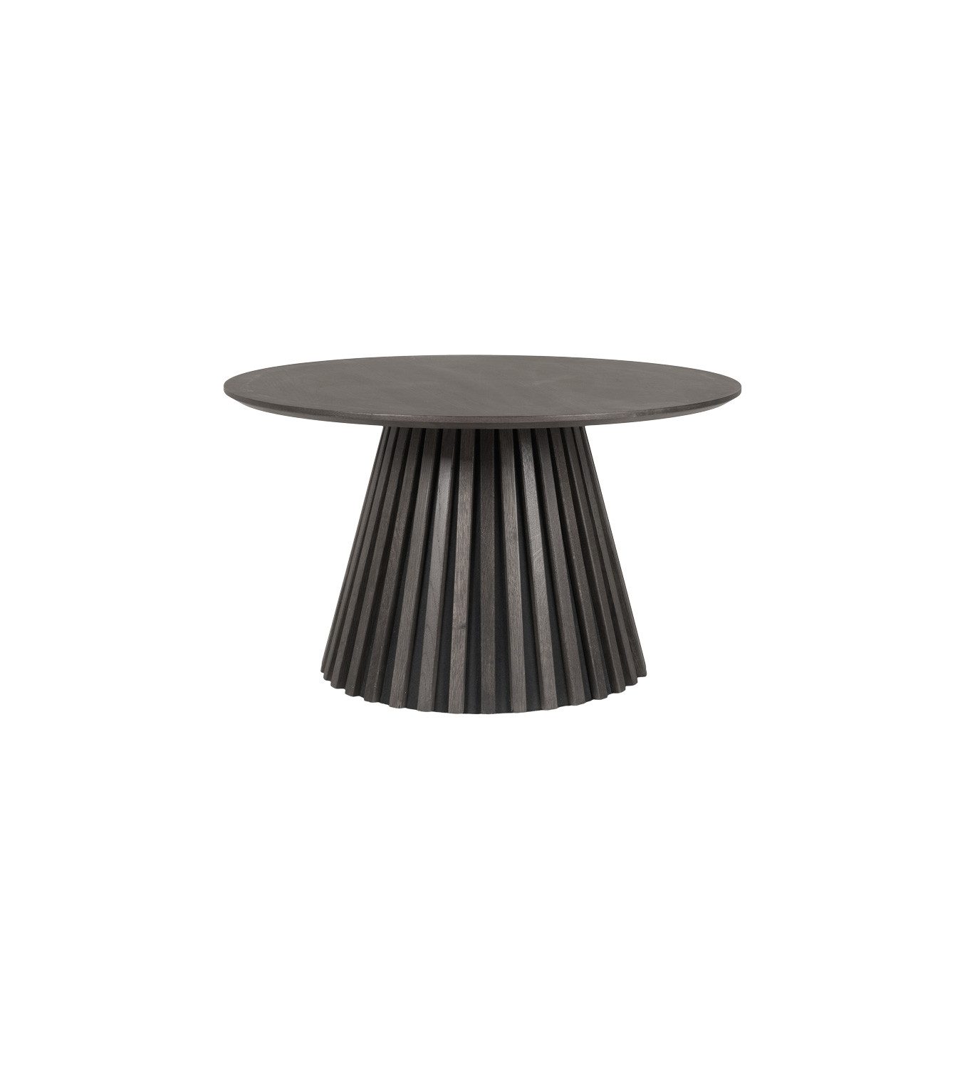 faee Couchtisch Lagom, rund, aus Eiche furniert schwarz, Gestell mit Lamell günstig online kaufen