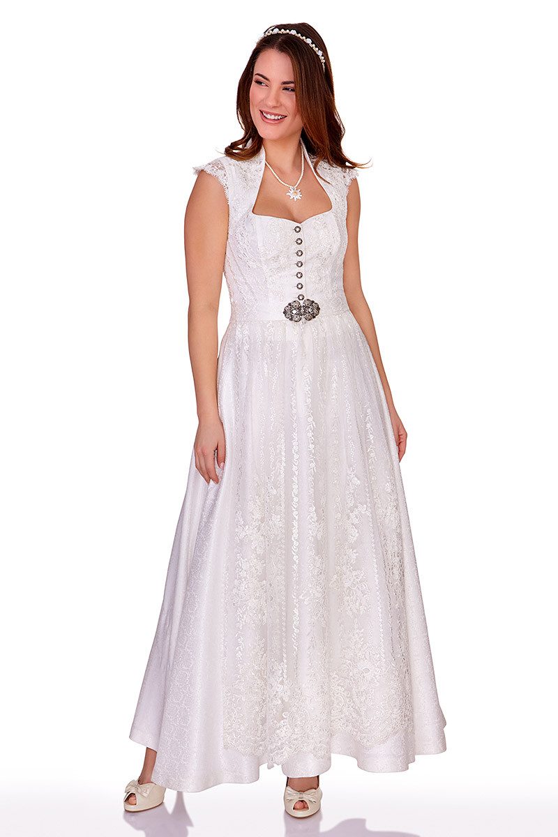 Alpenwahnsinn Dirndl Dirndl lang 2tlg. - TINDRA - offweiß