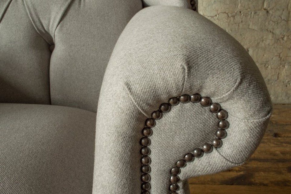 Xlmoebel Ohrensessel Chesterfield Polstersessel im klassischen Design der Premium Klas, Made in Europa