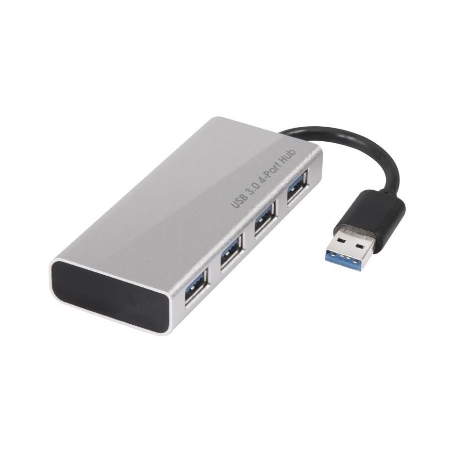 Netzteil USB PC-Lautsprecher CLUB3D Club 3.0 mit Aluminium CSV- 4-Port 3D CLUB3D Gehäuse, Hub