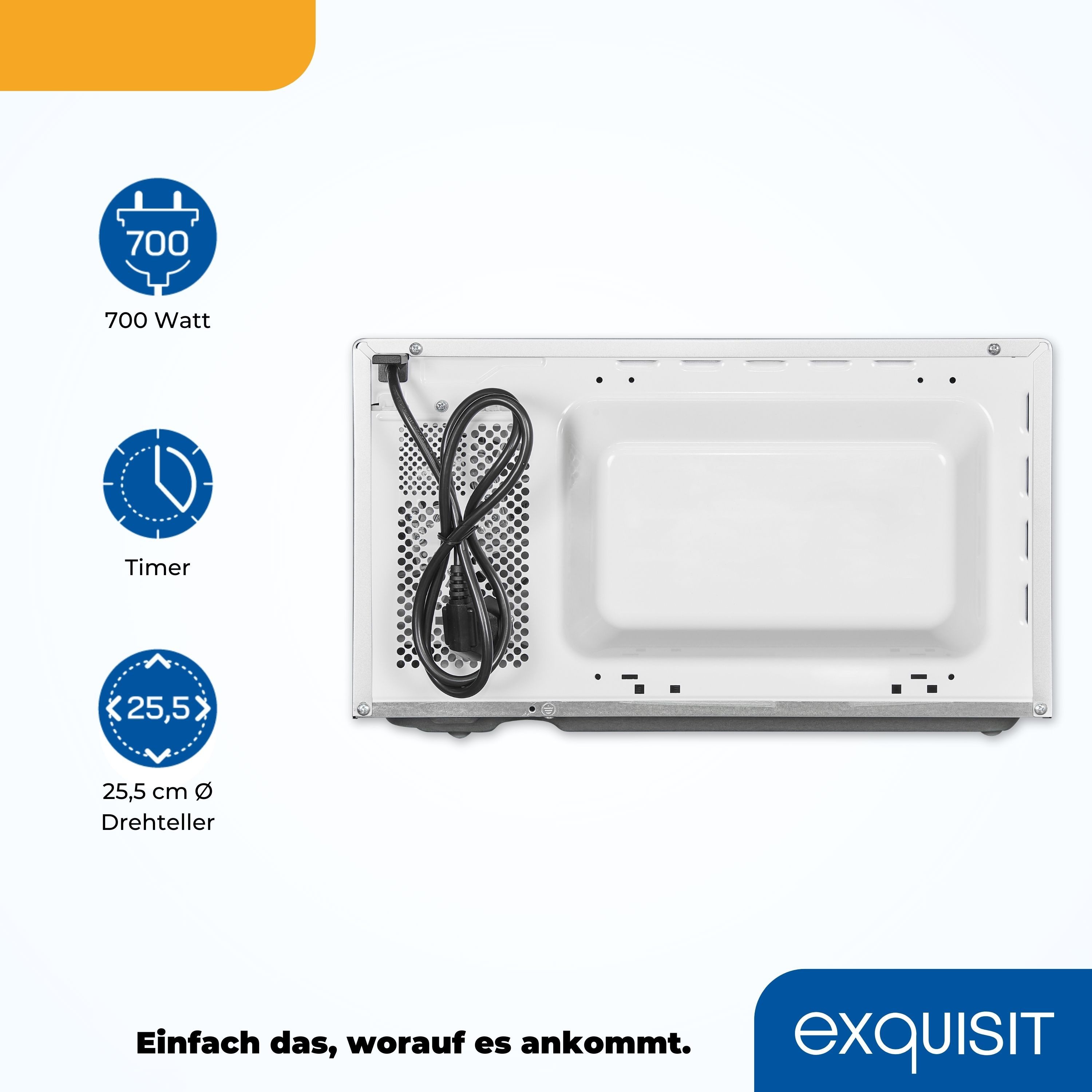 exquisit Mikrowelle, 20,00 l, digitaler Timer, 8 Automatikprogramme