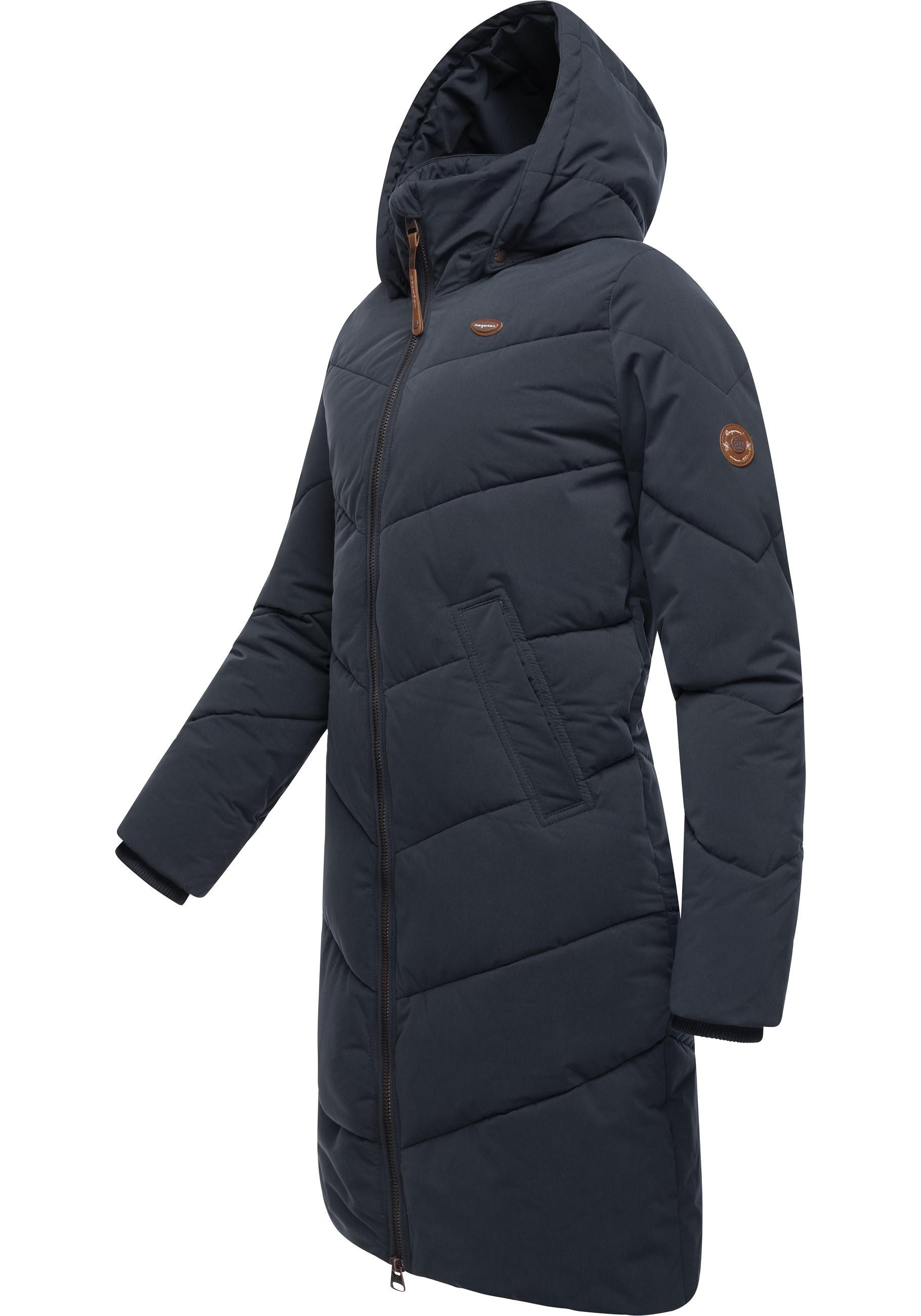 Ragwear Wintermantel Rebelka wasserdichter Winterparka mit abnehmbarer Kapuze