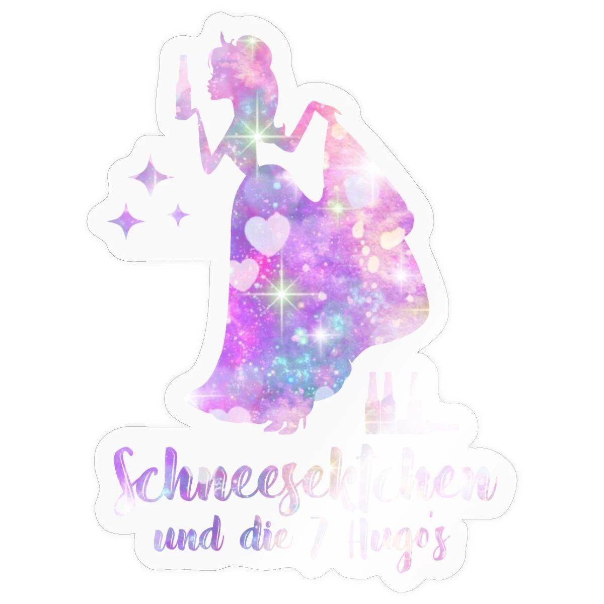 Spreadshirt Aufkleber JGA Frauen, Das Letzte Weinhorn Sticker Aufkleber