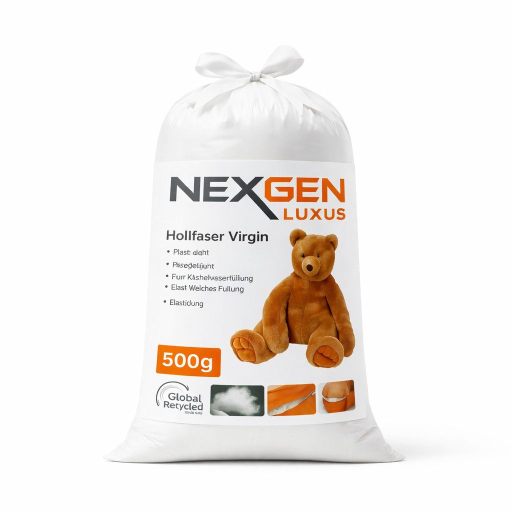 NEXGEN Luxus Kissenfüllung Füllwatte Polyester Füllung Hohlfaserfüllung für Kissen & kuscheltiere, Decken, Sofas, Plüschtiere, Sitz- & Nackenkissen, Teddybären