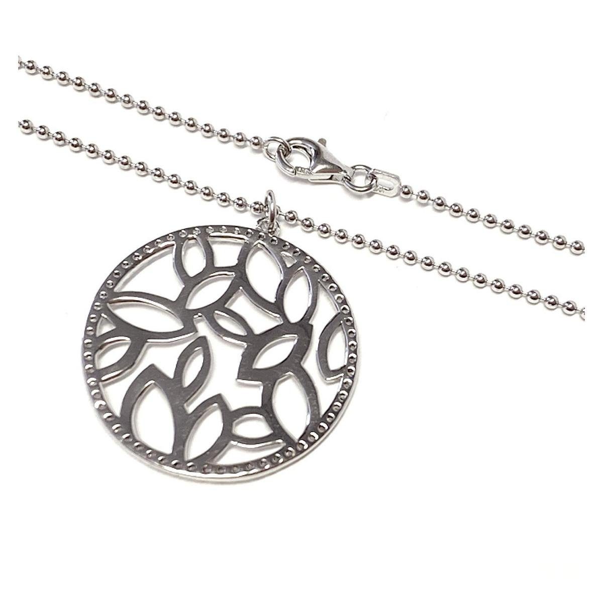 Edelschmiede925 Kettenanhänger Anhänger Silber 925 rhod. mit Zirkonia inkl Kette 45cm