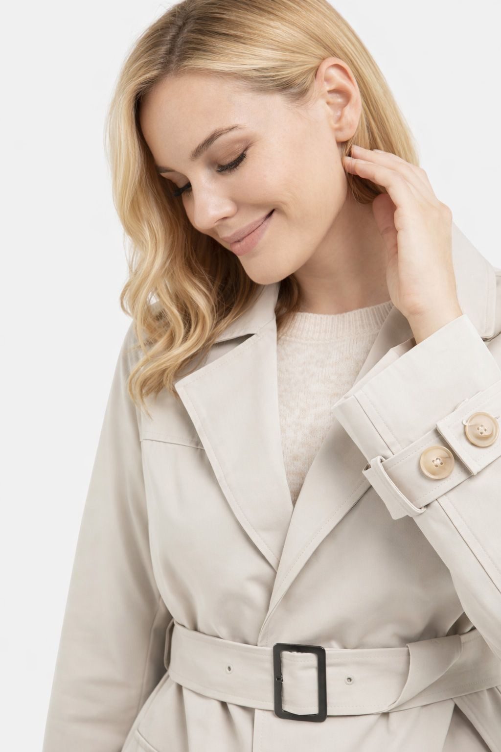 YAYA Outdoorjacke Trenchcoat mit Gürtel