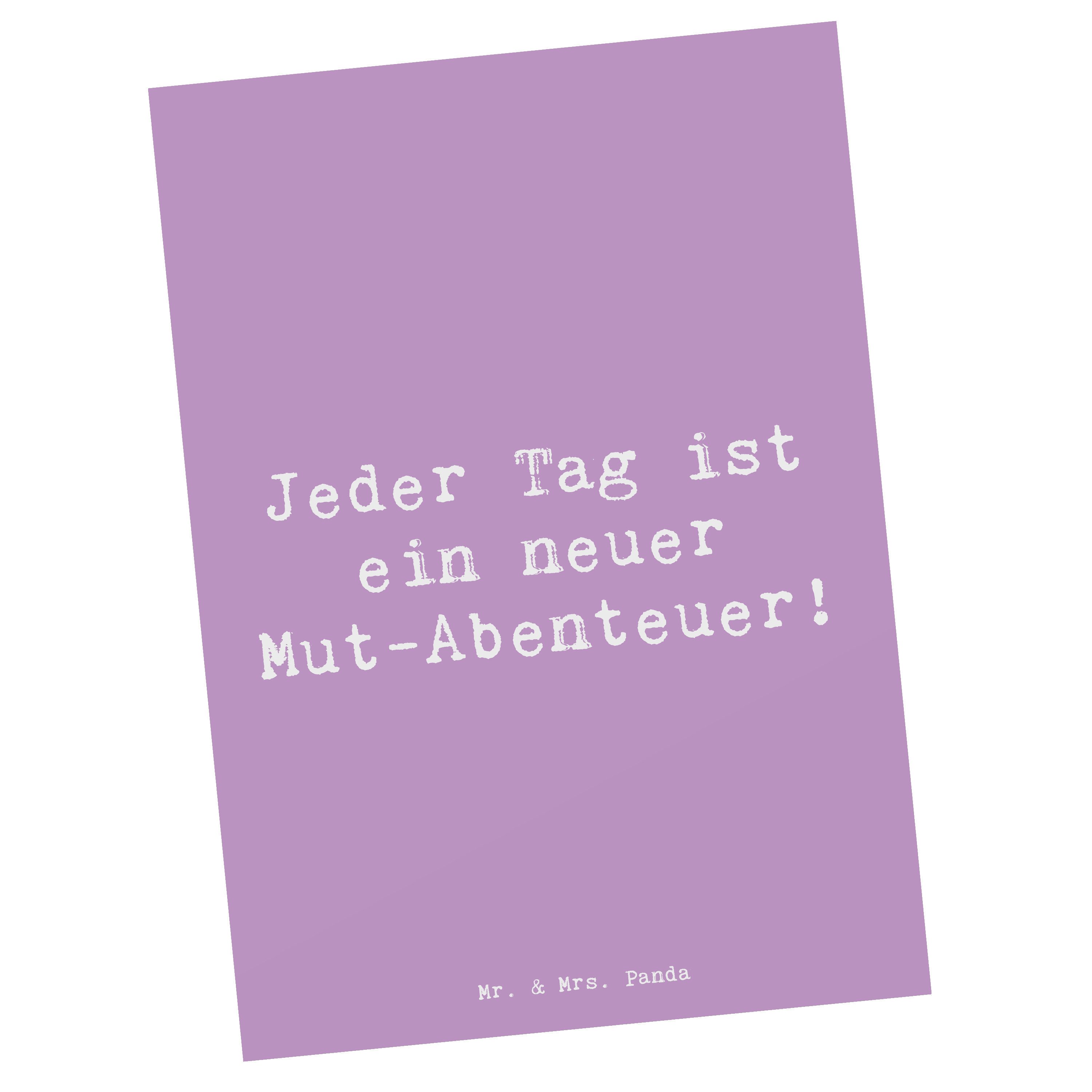 Postkarte Angst überwinden Abenteuer - Lavendeltraum - Geschenk, inspirierender