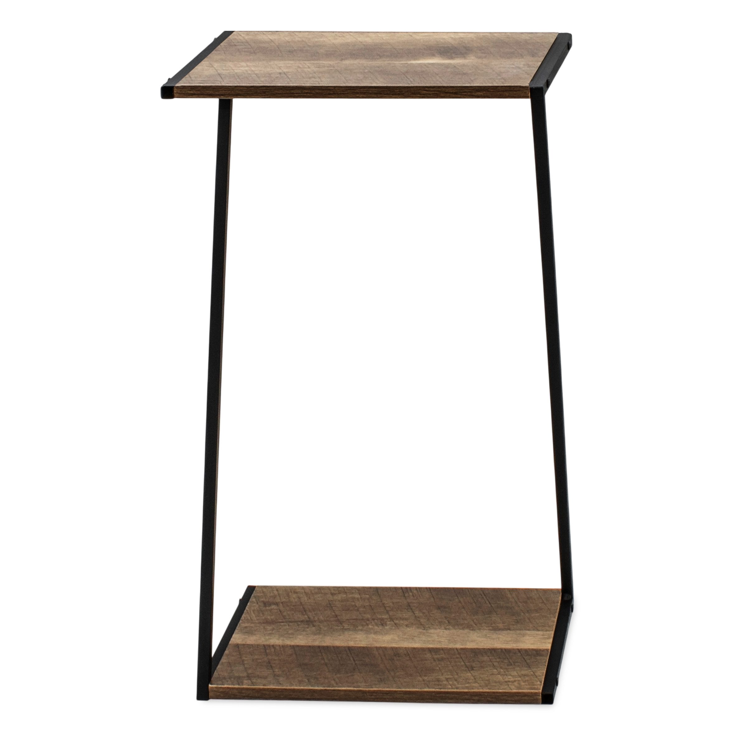 Spetebo Blumentisch Holz Pflanzenständer mit Metall Gestell (Anzahl, 1-St., Stück), asymmetrisch geformter Blumentisch – Bild 5 von 5
