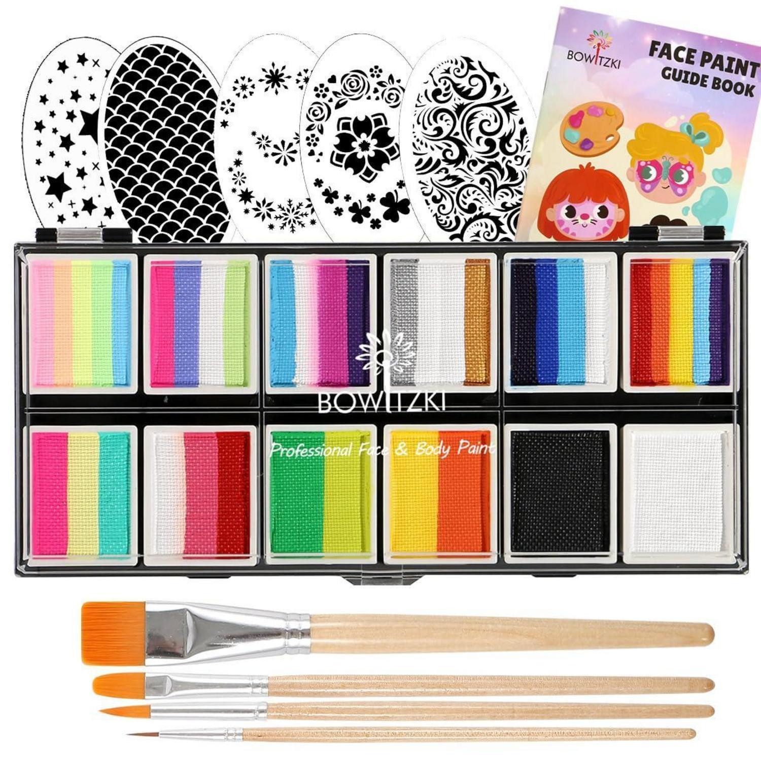 LuxusKollektion Theater Schminkpalette Face Paint Professional Set 12x10gm Split Cake