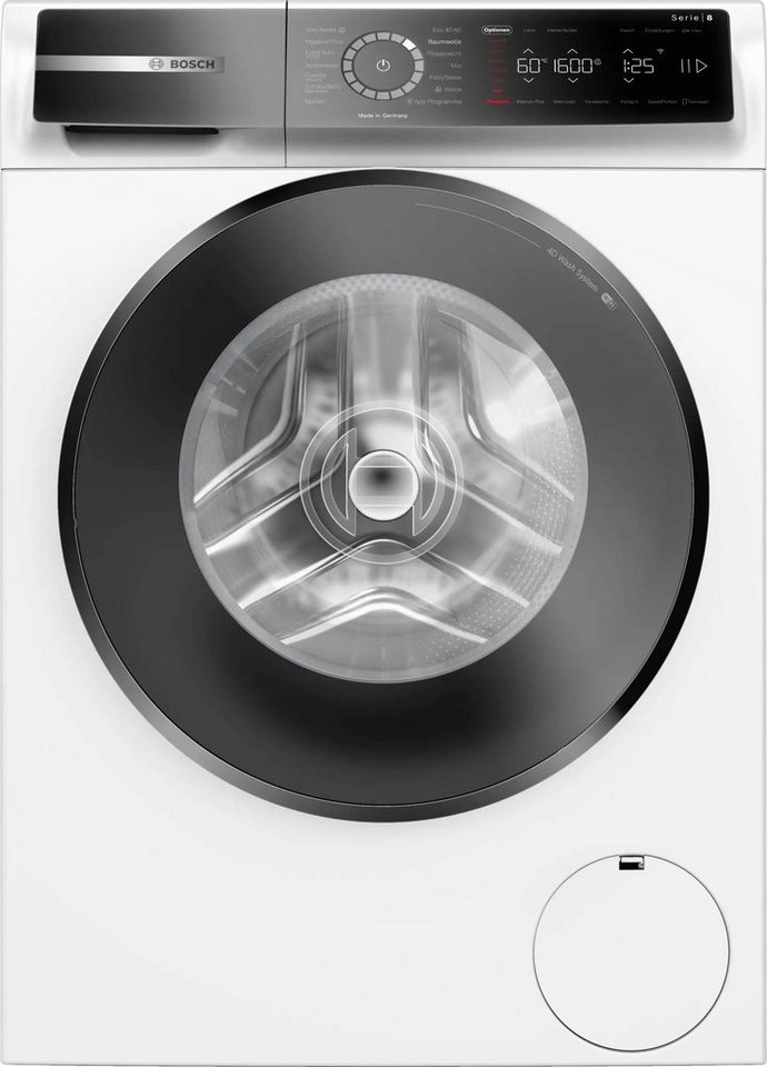 BOSCH Waschmaschine 8 WGB246070, 9 kg, Home Connect: Smart vernetzte  Hausgeräte erleichtern den Alltag