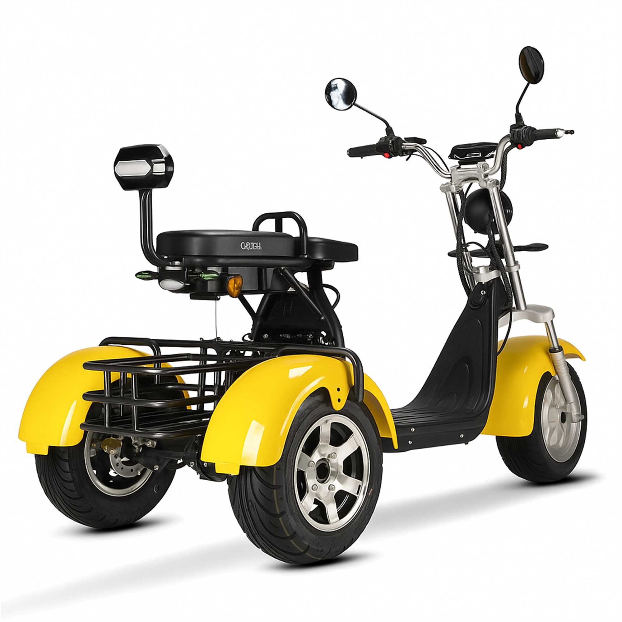 Urban Hopper E-Motorroller Urban Hopper Chopper Trike CP3 Elektro-Dreirad E-Roller, 2000 W, 45 km/h, Lithium-Ionen Akku 50-100 km Reichweite 3 Gänge + Rückwärts