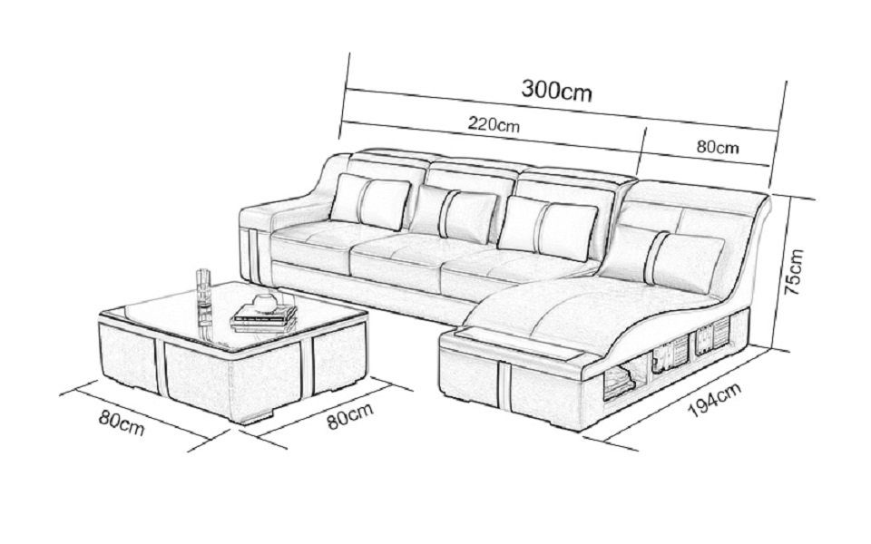 Leder Sitz Sofa LForm Polster Couch Große Neu Wohnlandschaft JVmoebel Ecksofa Ecksofa,