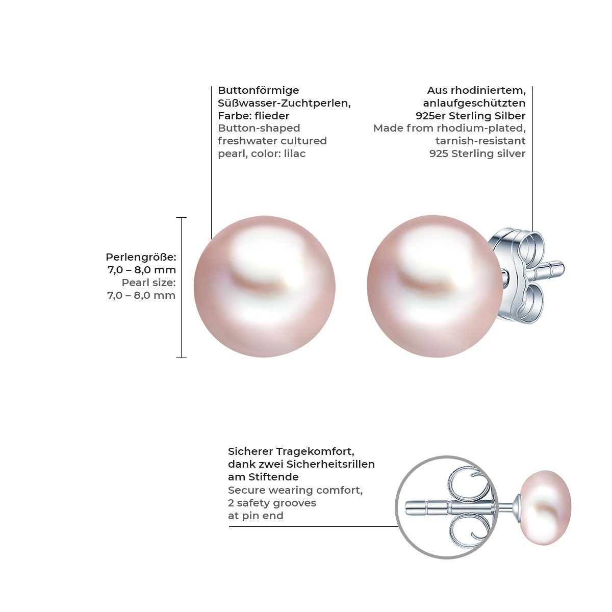 Valero Pearls Perlenohrringe silber, aus Süßwasser-Zuchtperlen günstig online kaufen