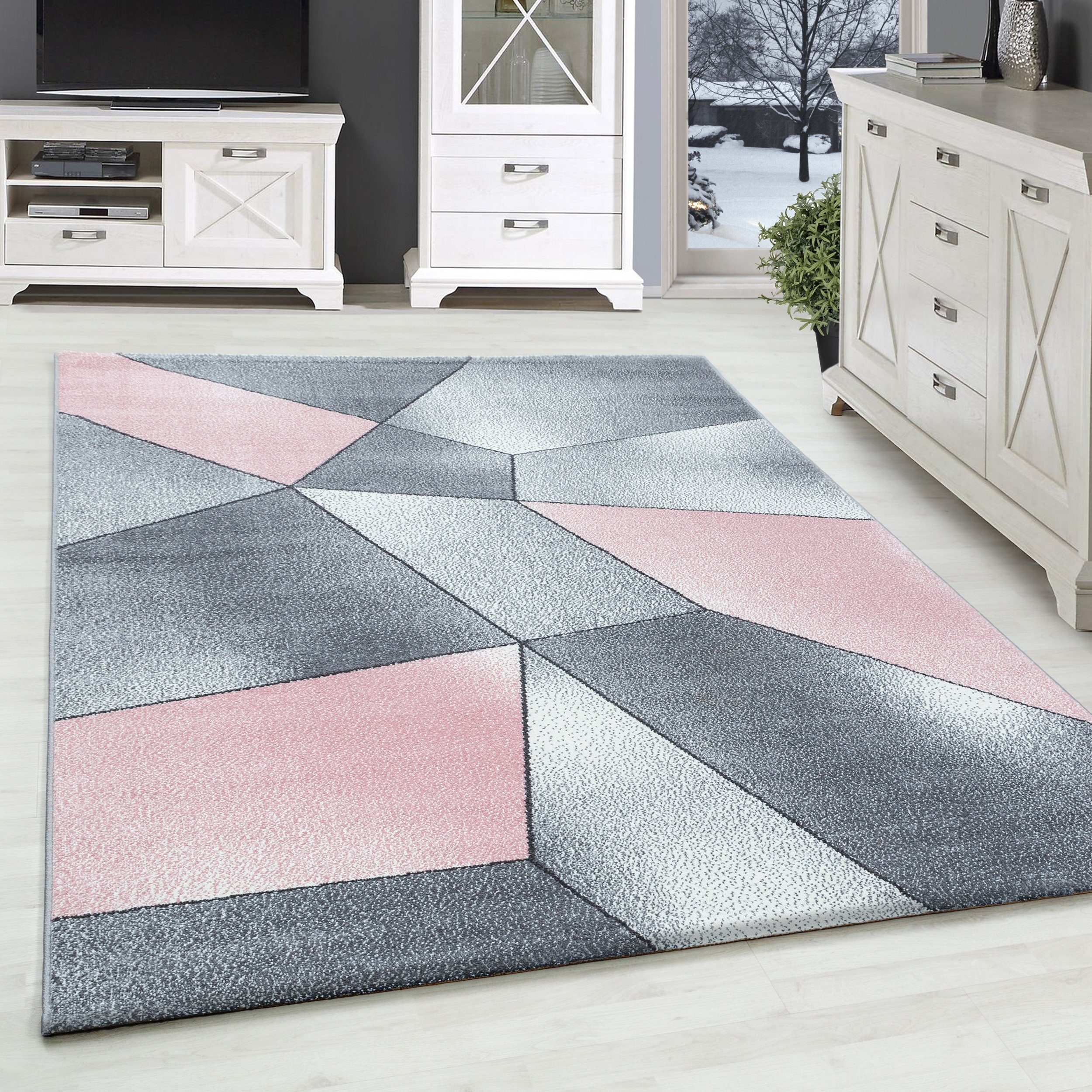 SIMPEX24 Teppich Geometrisch Design, Läufer, Höhe: günstig online kaufen