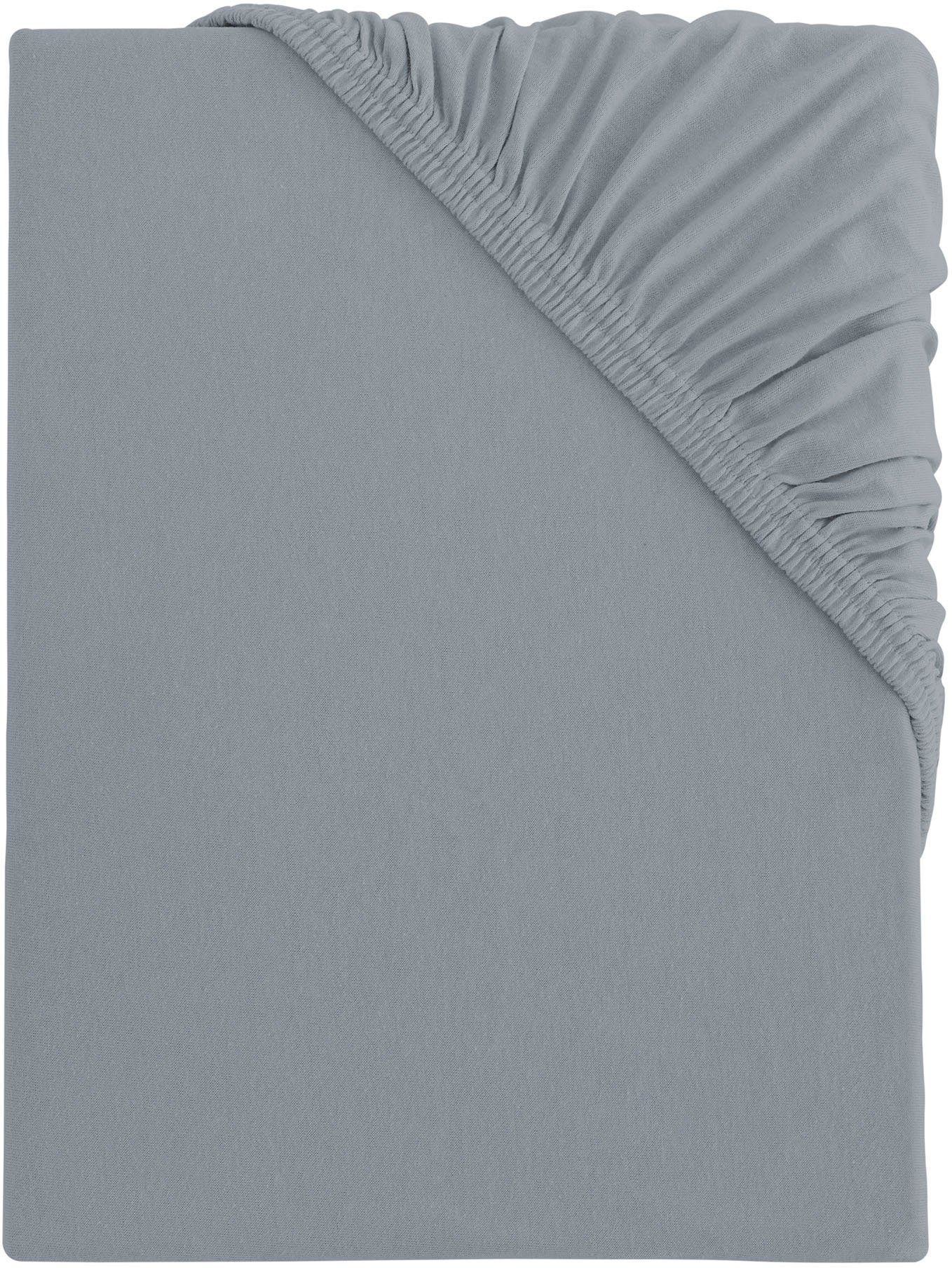 s.Oliver Spannbettlaken TABEA, 100% Baumwolle, 145 g/m², Jersey, Gummizug: rundum, (1 Stück), Bettlaken für Matratzen bis 25 cm Höhe, perfekter Sitz, bügelfrei