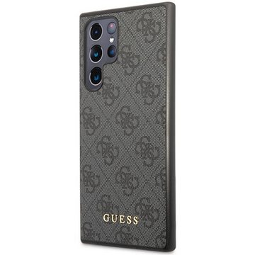 Guess Smartphone-Hülle Guess Samsung Galaxy S24 Ultra 4G Metal Gold Logo Design Schutzhülle