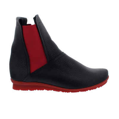 arche Barook Chelsea Boots, Hopi-Glattleder, Noir, Rouge, Lactae rouge, Gu Reißverschlussstiefel