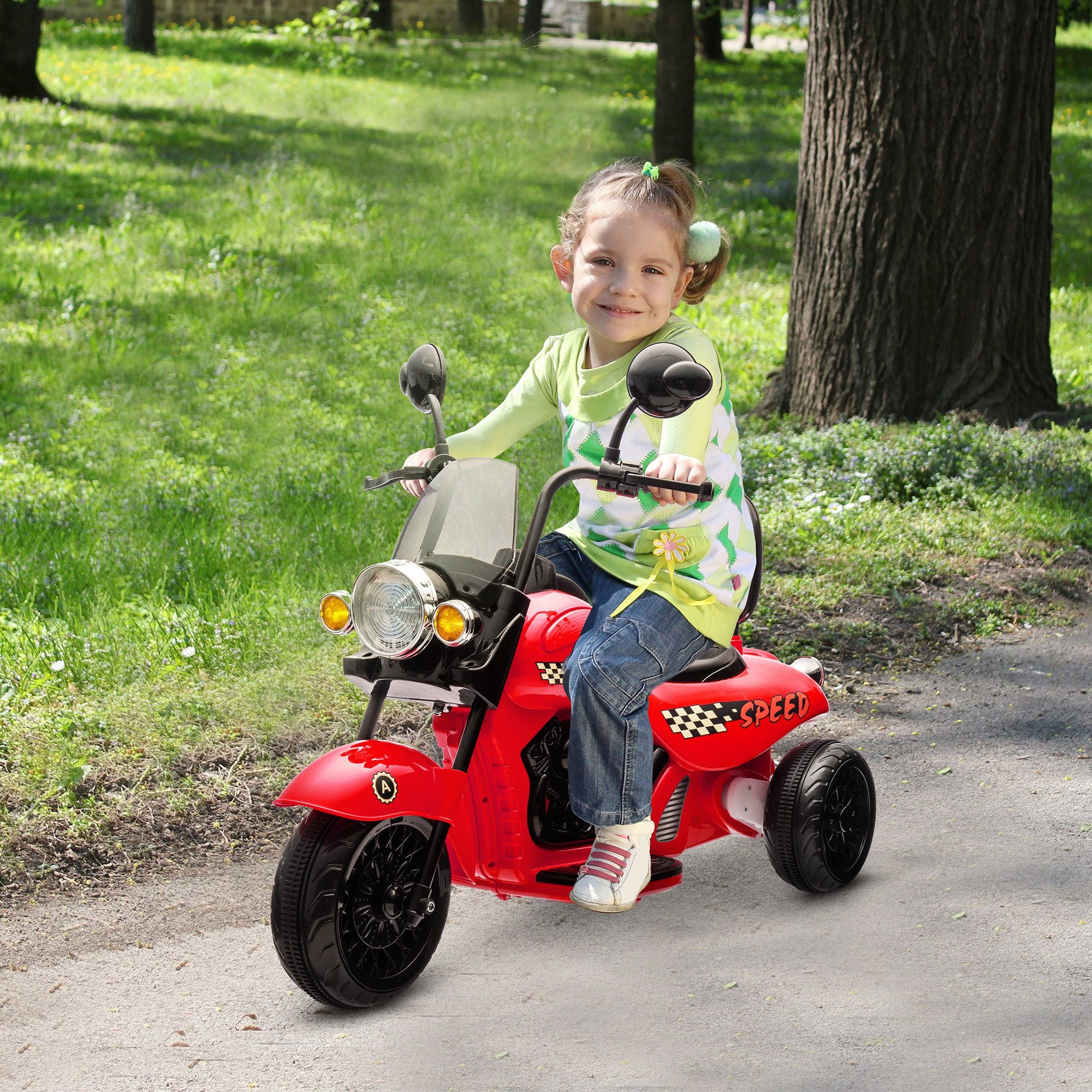 Elektro-Kindermotorrad 6V, mit Musik, ELD-Scheinwerfer, 3-5 km/h