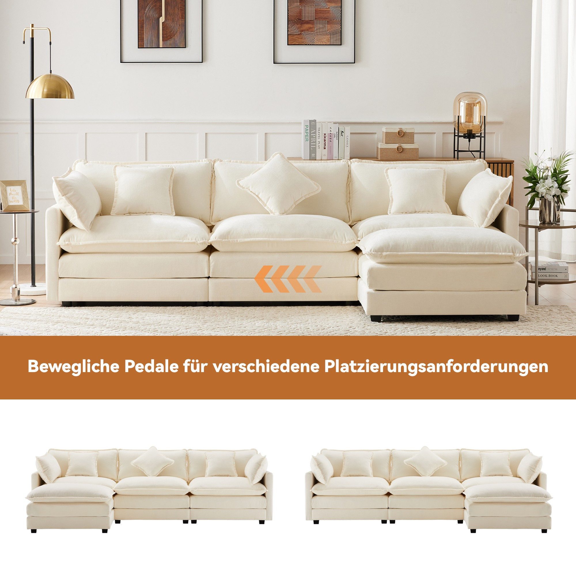 BlingBin Big-Sofa Dreisitzer-Sofa, Polstersofa, Ecksofa mit günstig online kaufen