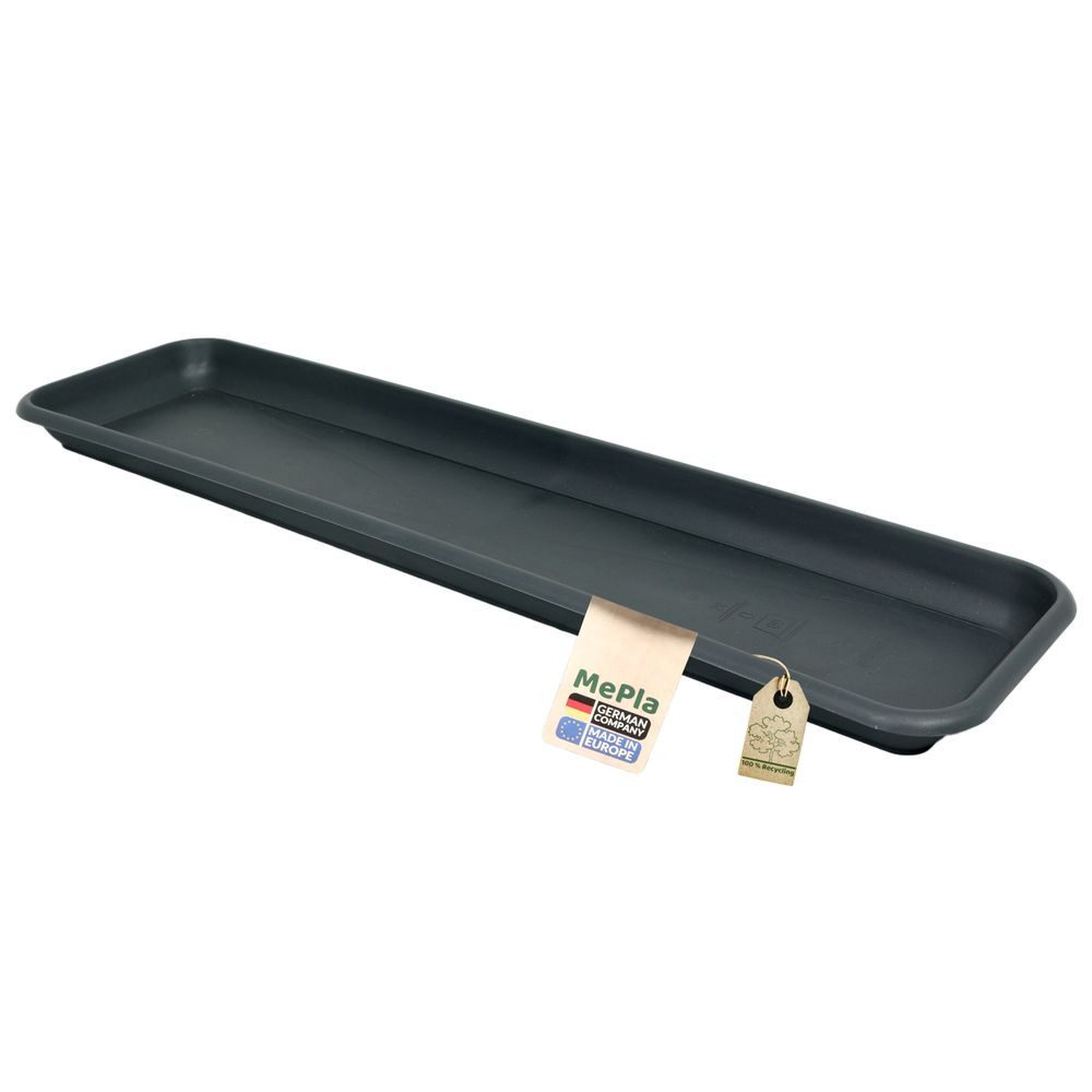 Heimwerkercenter Balkonkasten MePla Untersetzer Balcony Standard L 38cm B 15,8cm Anthrazit, Kunstoff