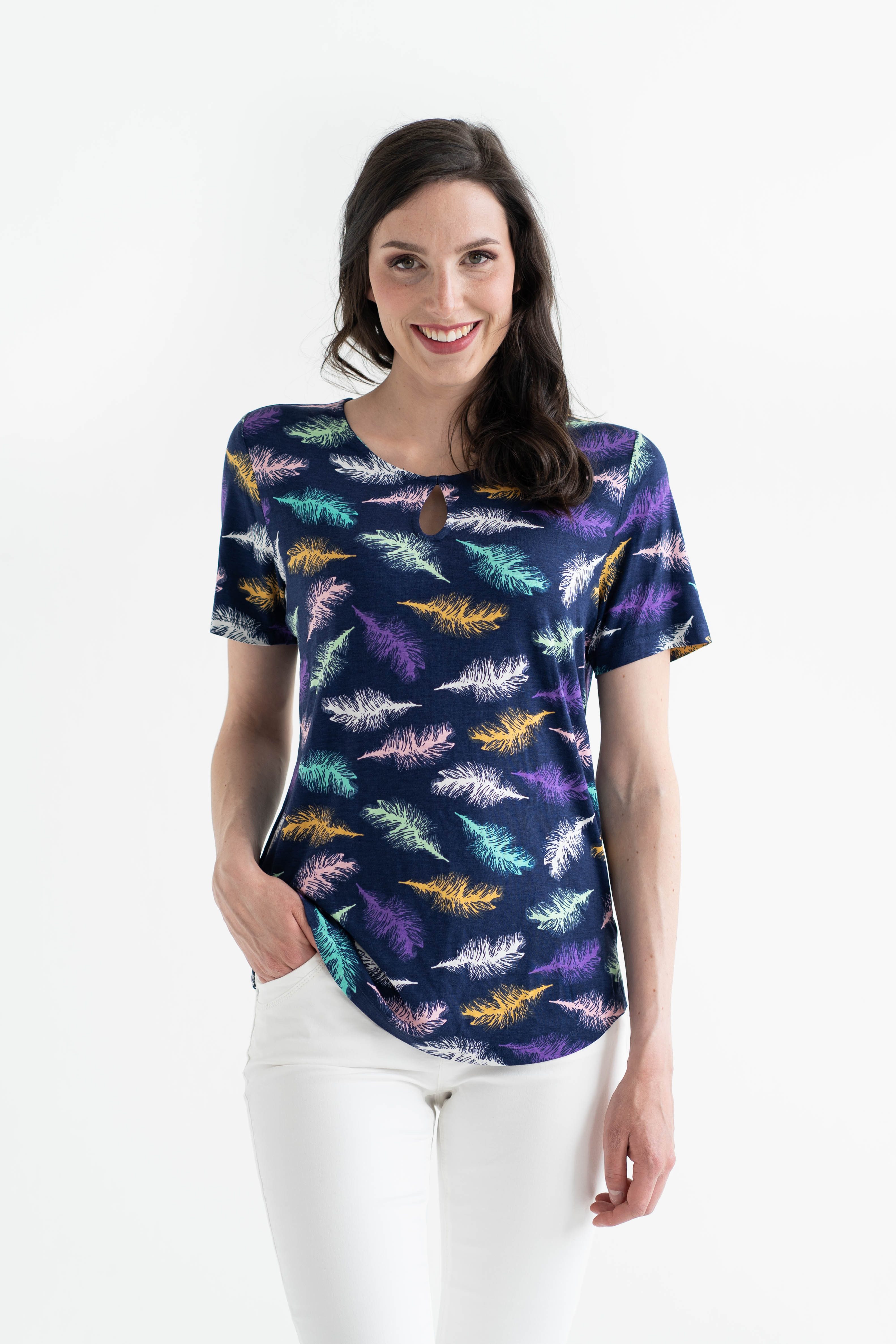 einfach Schön T-Shirt Constanze Tropfenausschnitt