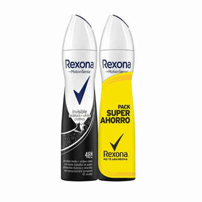 Rexona Deo-Zerstäuber Deodorant Motion Sense Invisible On Black&White Clothes Spray 2x200ml