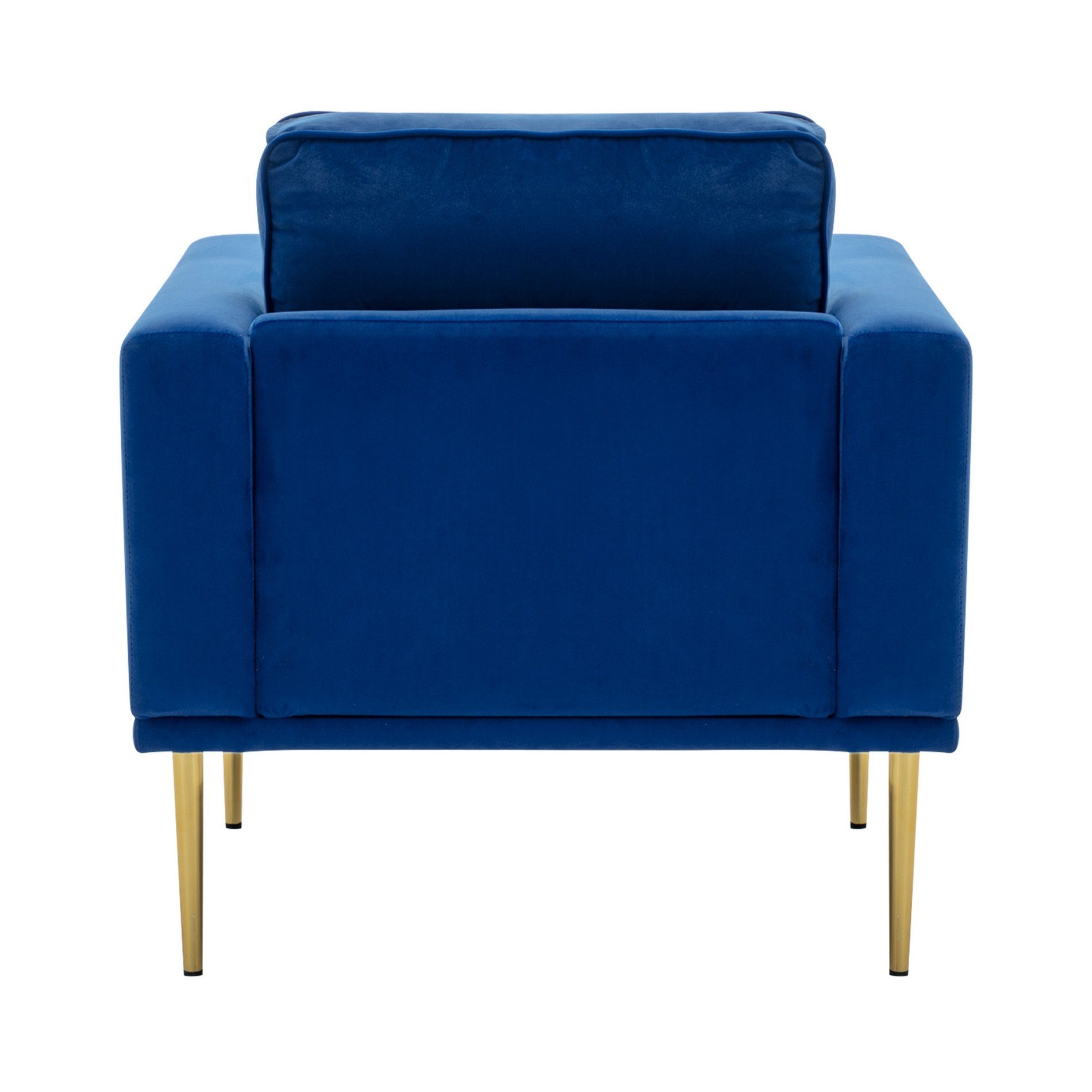 Samtstuhl, Loungesessel Stuhl Celya blau gepolsterter einzelner Sofastuhl, Sessel, Moderner