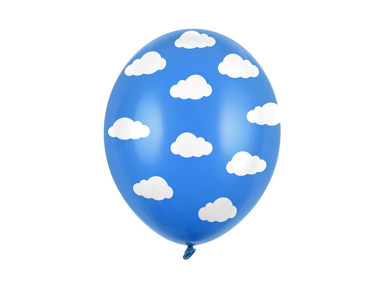 partydeco Luftballon, Luftballons Wolken 30cm blau weiß 6er Set