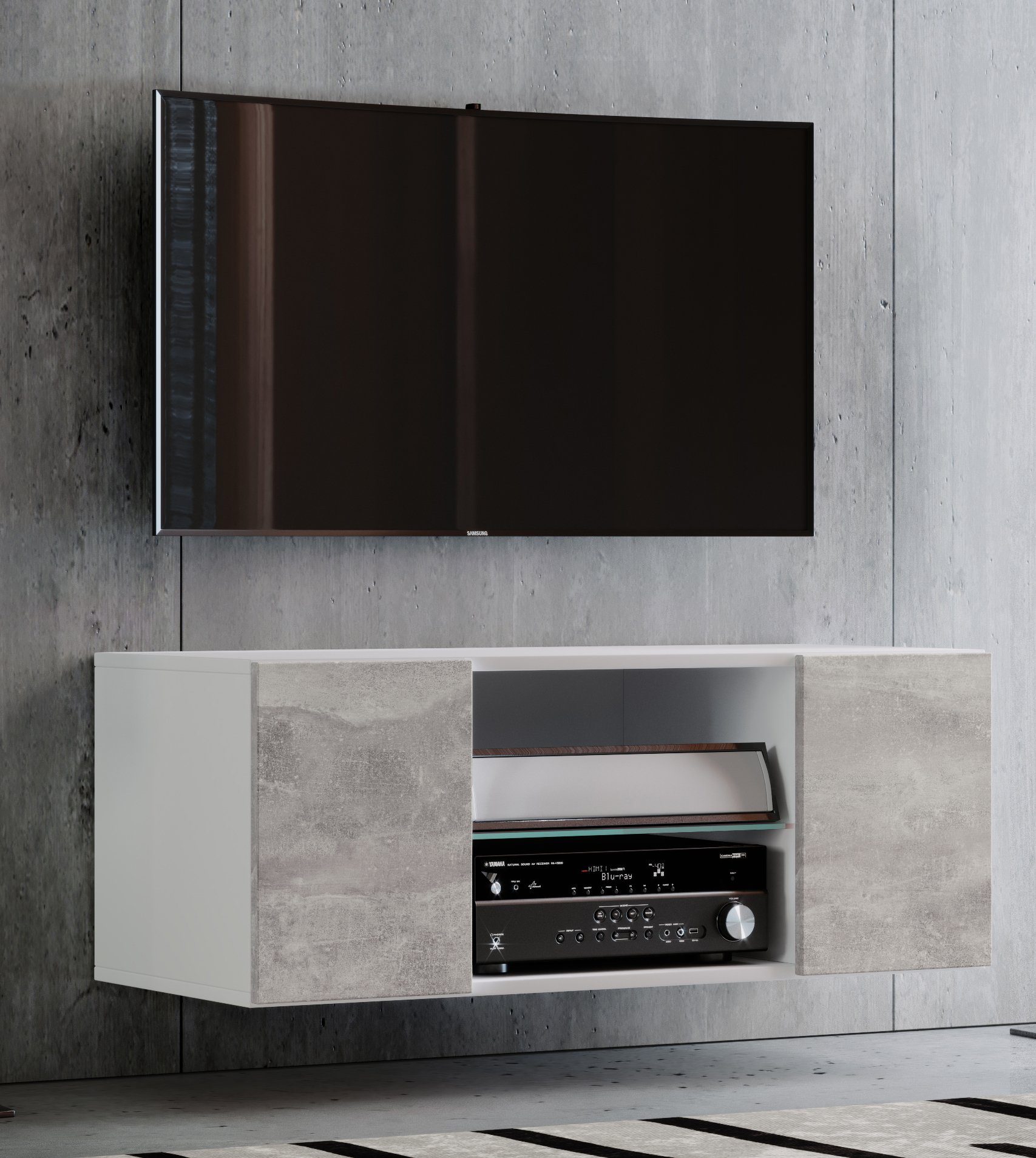 VCM TV-Board Holz TV Wand Hänge Lowboard Fernsehschrank Jusa 95 günstig online kaufen