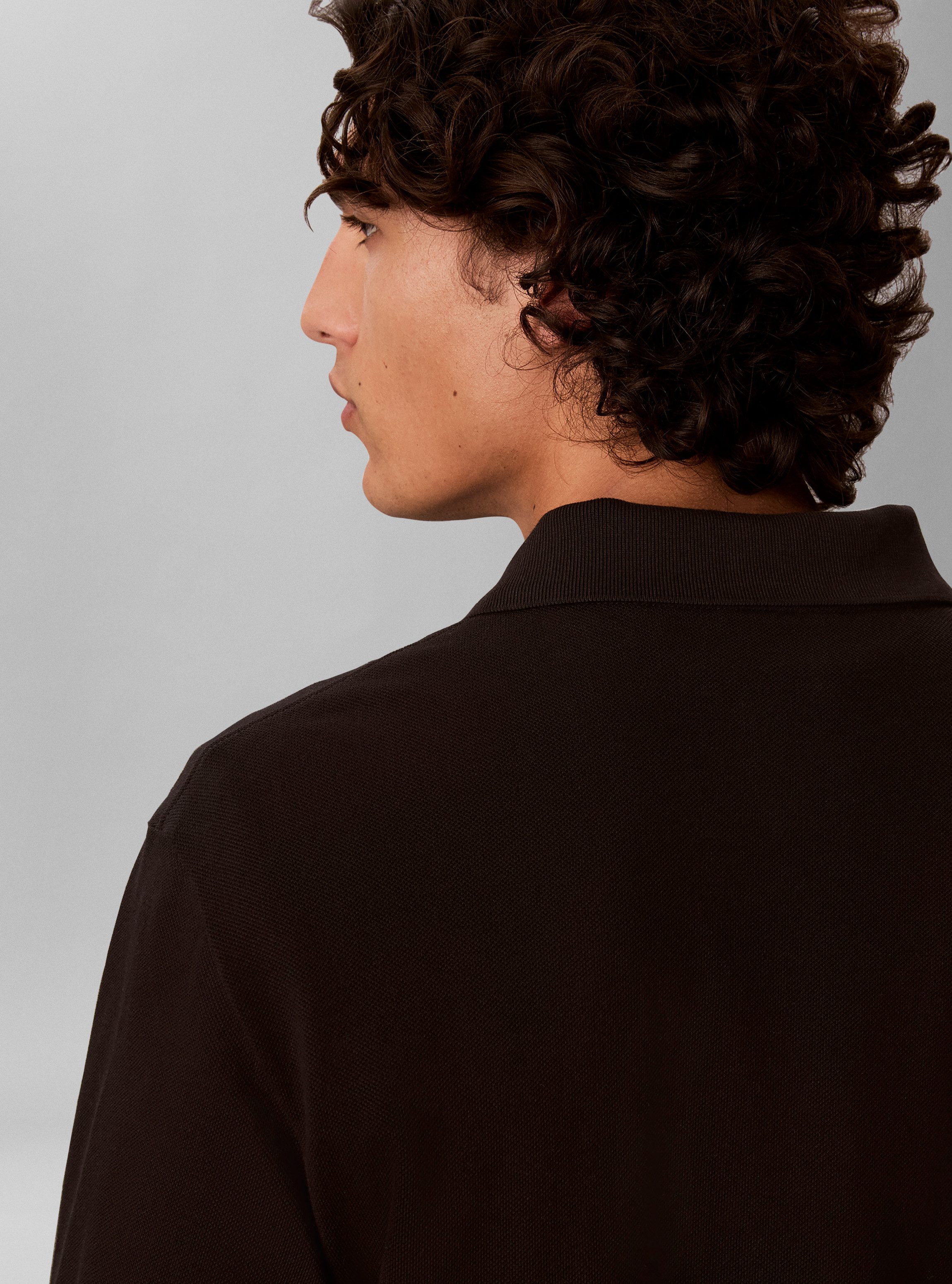 Calvin Klein Jeans Langarm-Poloshirt Regular fit mit Polokragen – Bild 5 von 5